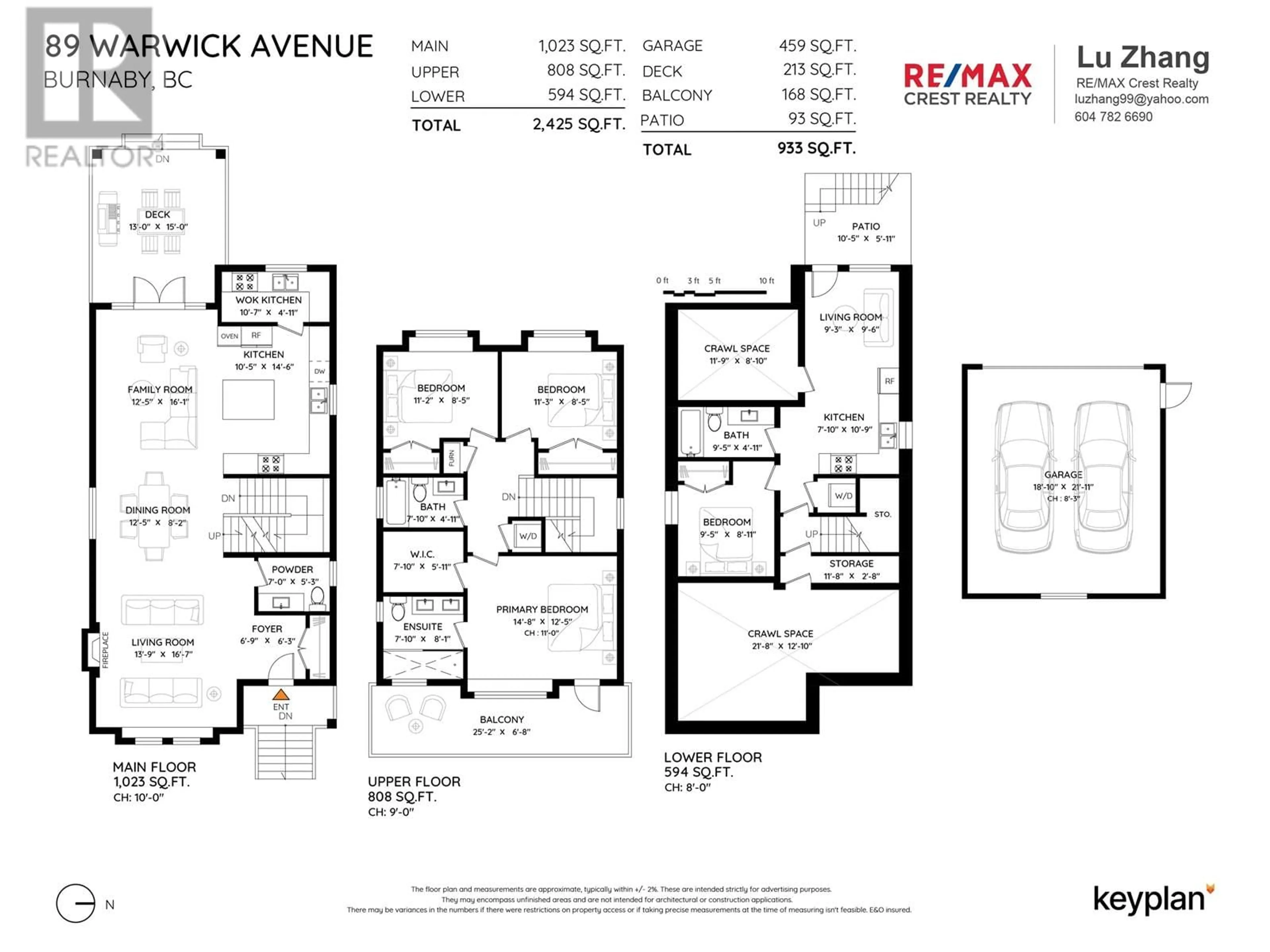 Floor plan for 89 WARWICK AVENUE, Burnaby British Columbia V5B3X2