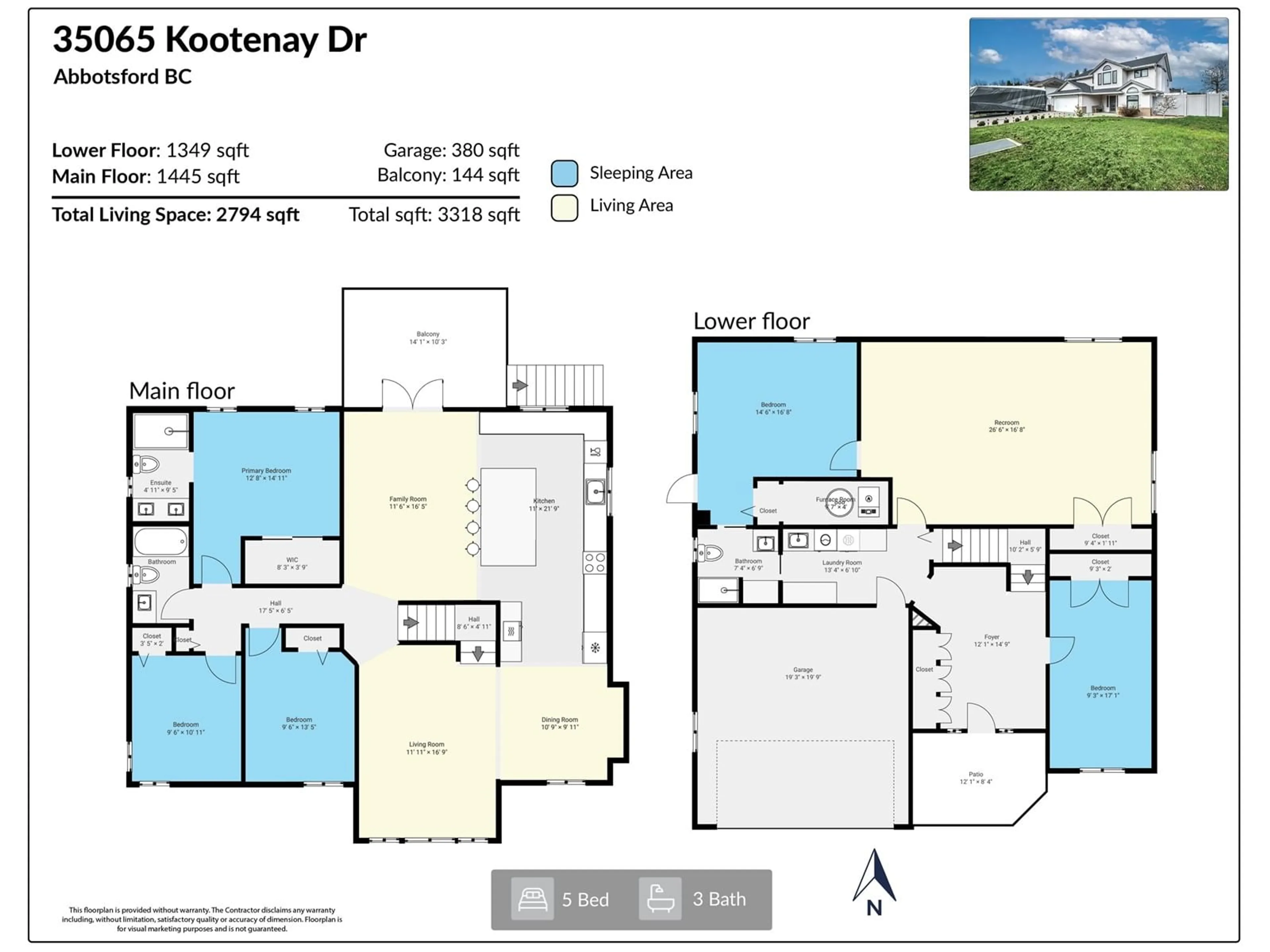 Floor plan for 35065 KOOTENAY, Abbotsford British Columbia V2S8C9