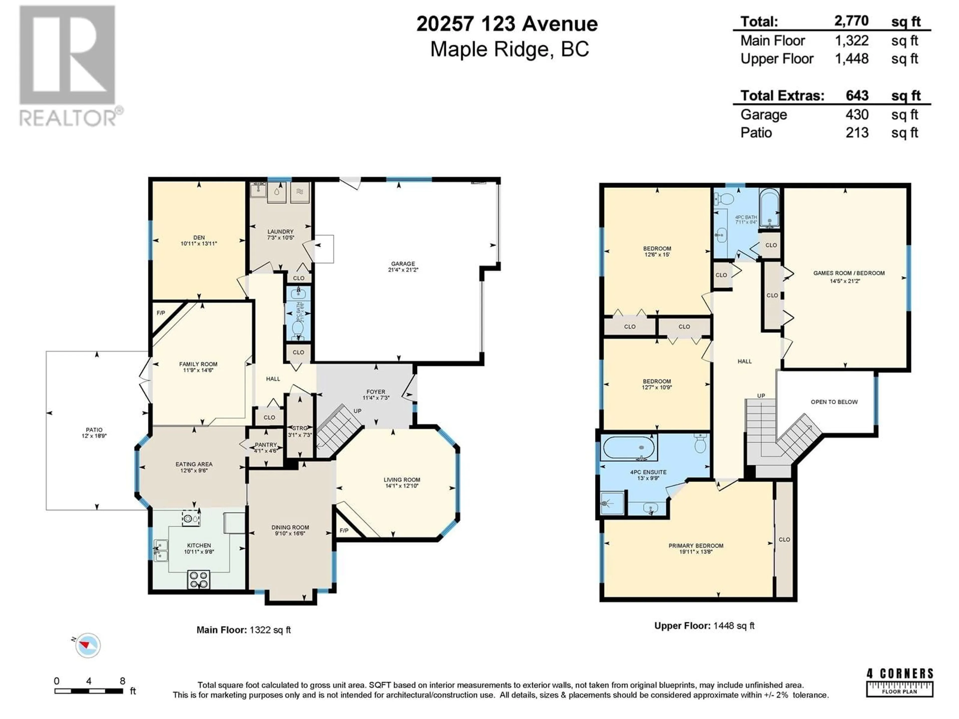Floor plan for 20257 123 AVENUE, Maple Ridge British Columbia V2X4A6