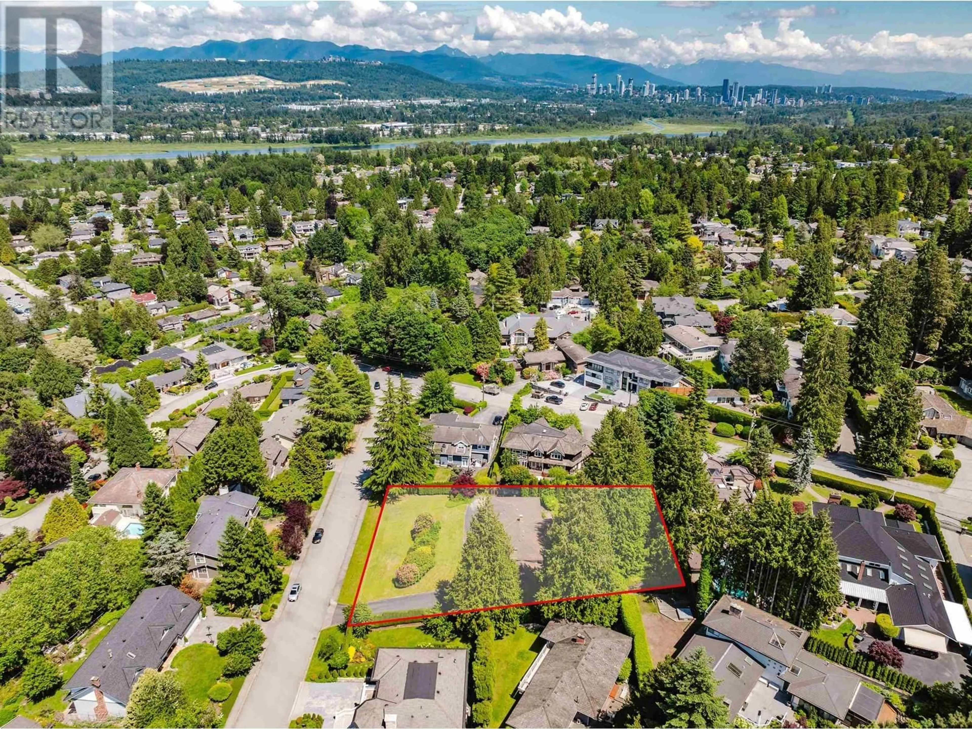 A pic from outside/outdoor area/front of a property/back of a property/a pic from drone, mountain view for 6666 HASZARD STREET, Burnaby British Columbia V5E1X6