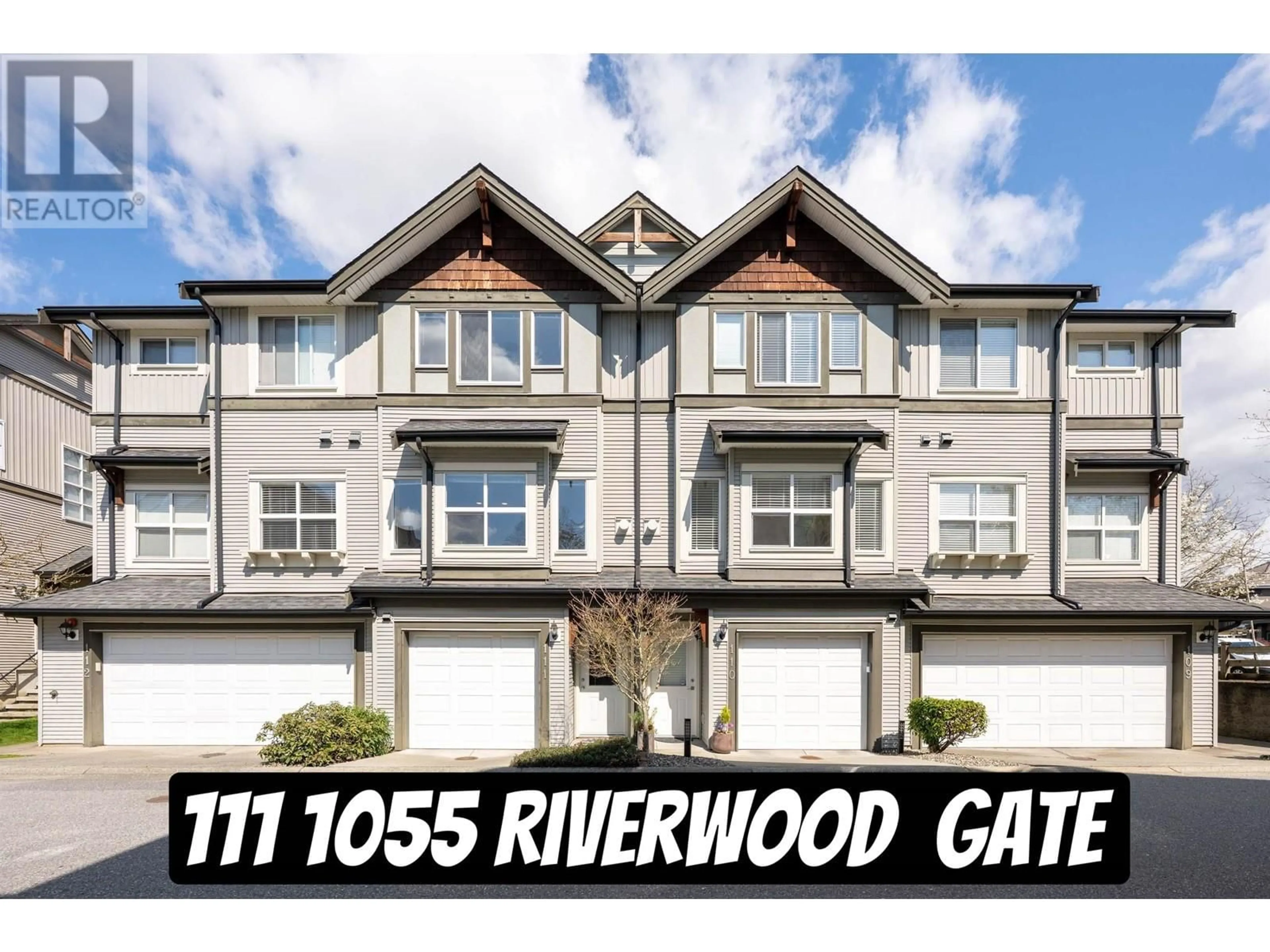 Home with vinyl exterior material, street for 111 - 1055 RIVERWOOD GATE, Port Coquitlam British Columbia V3B8C3