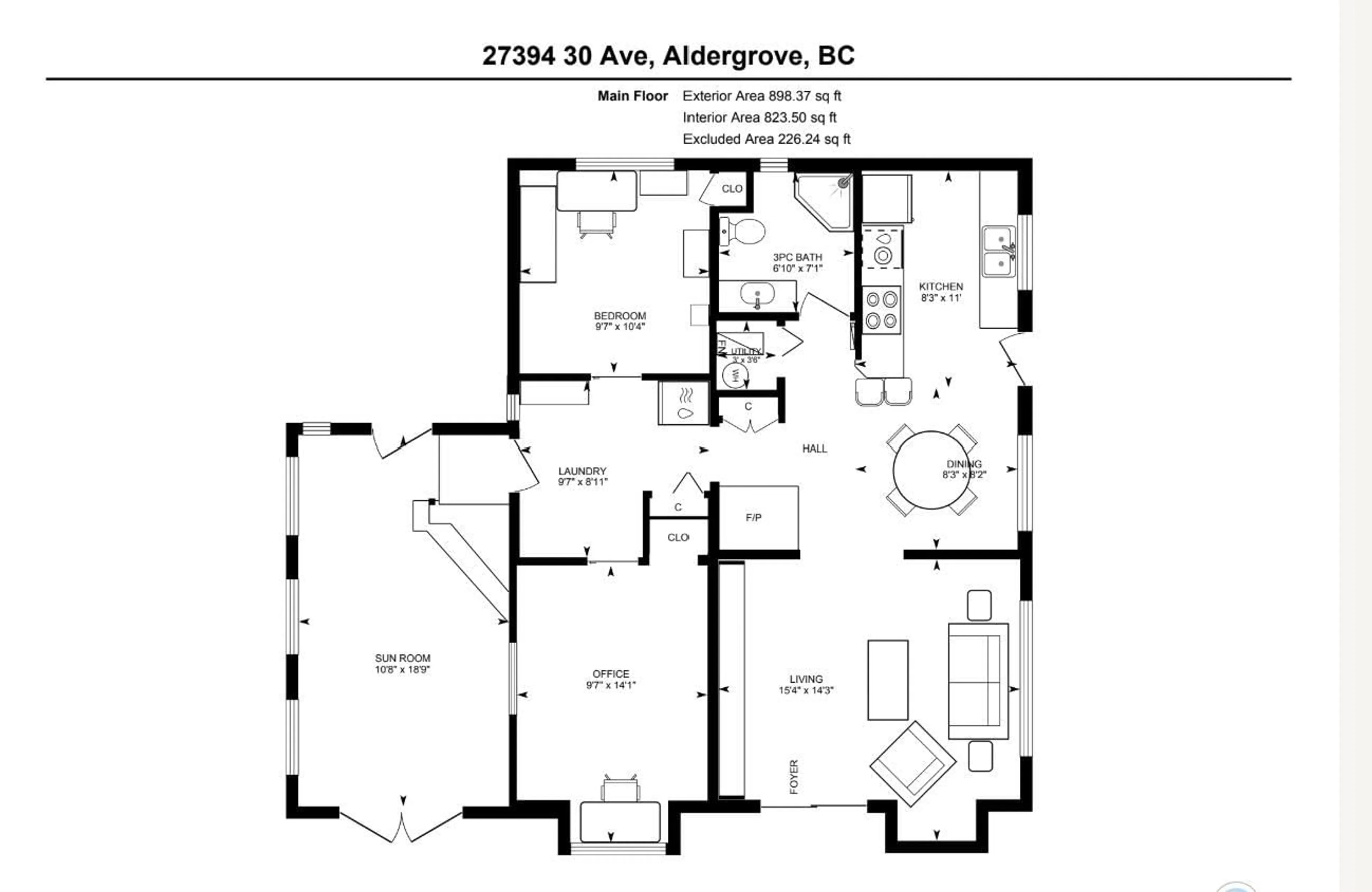 Floor plan for 27394 30, Langley British Columbia V3A2V3