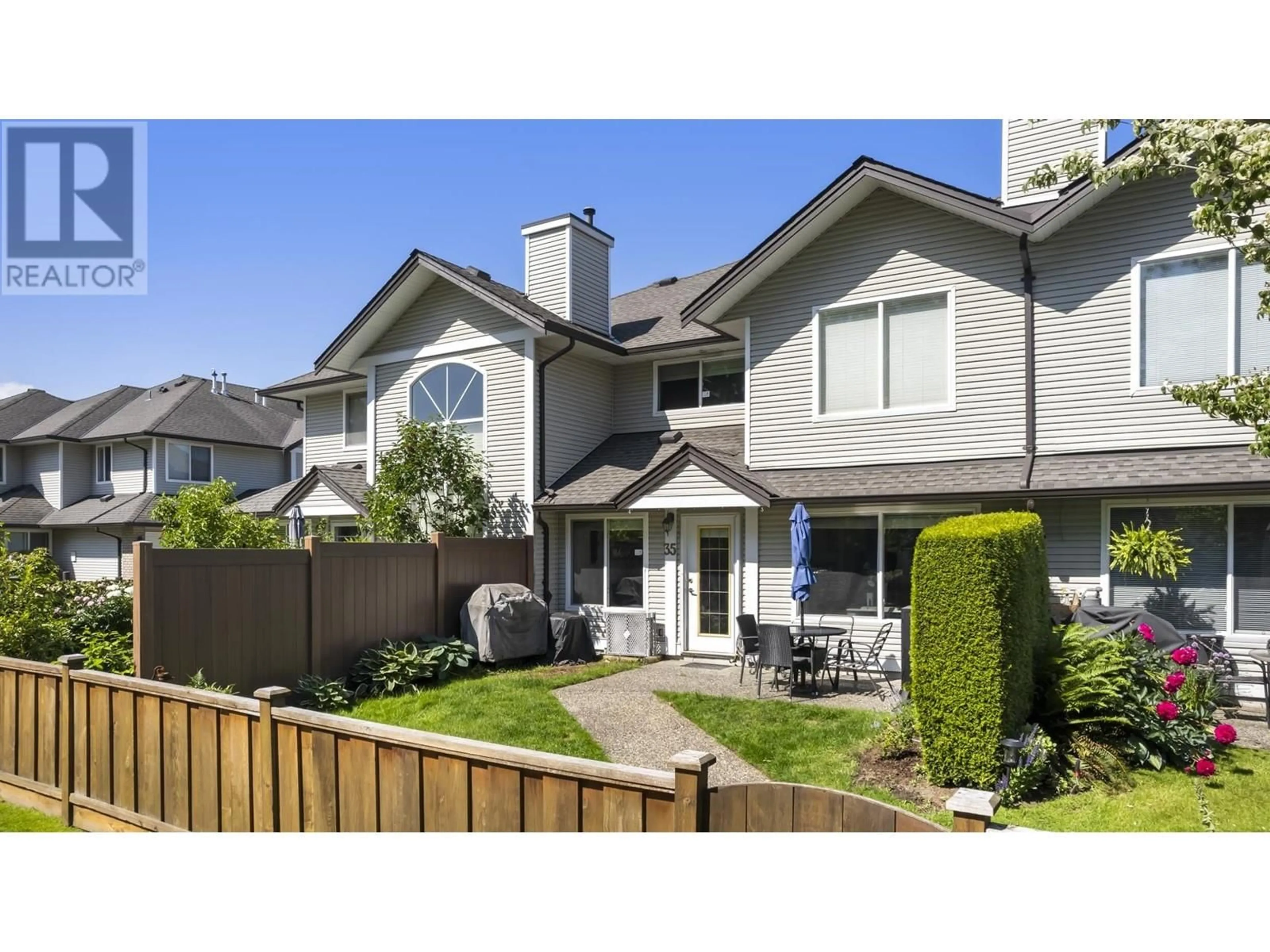 Home with vinyl exterior material, street for 35 - 1370 RIVERWOOD GATE, Port Coquitlam British Columbia V3B7V7
