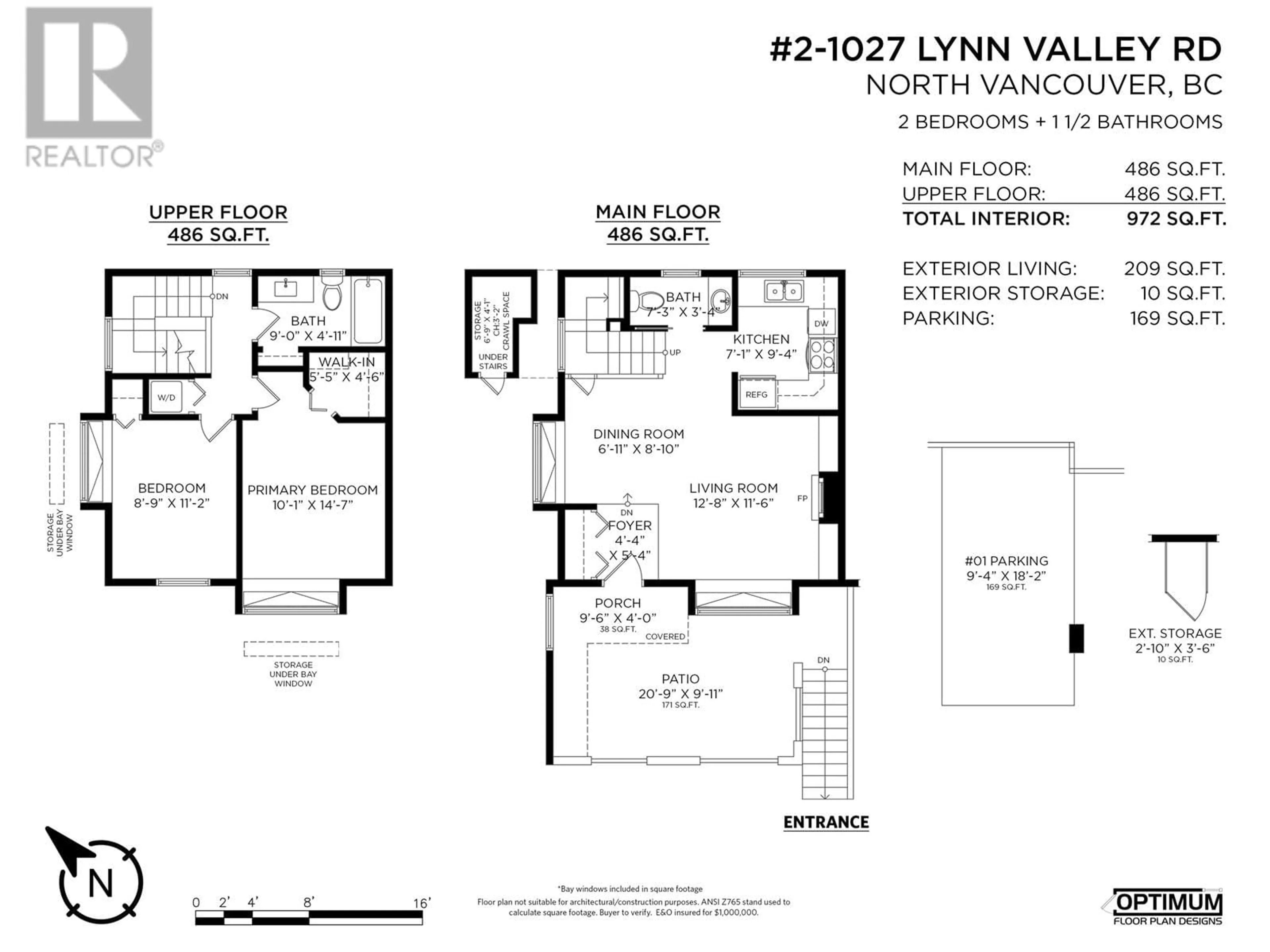 Floor plan for 2 - 1027 LYNN VALLEY ROAD, North Vancouver British Columbia V7J1Z6