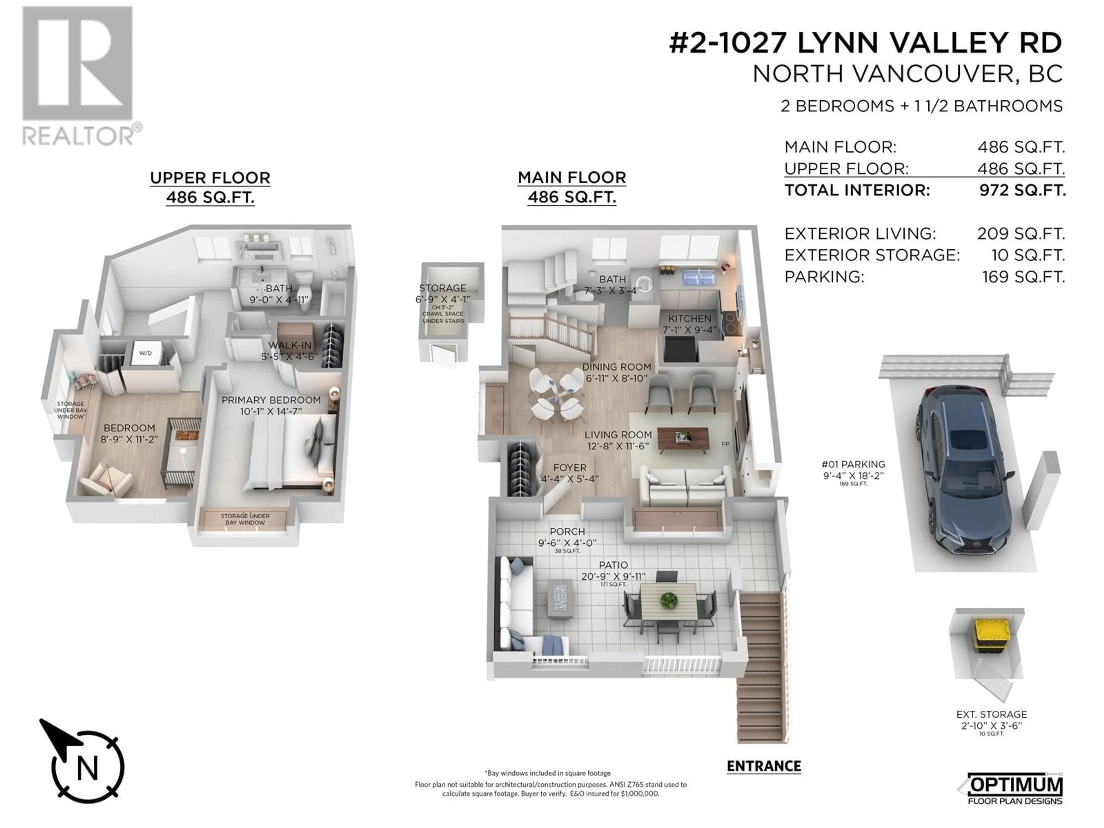 Floor plan for 2 - 1027 LYNN VALLEY ROAD, North Vancouver British Columbia V7J1Z6