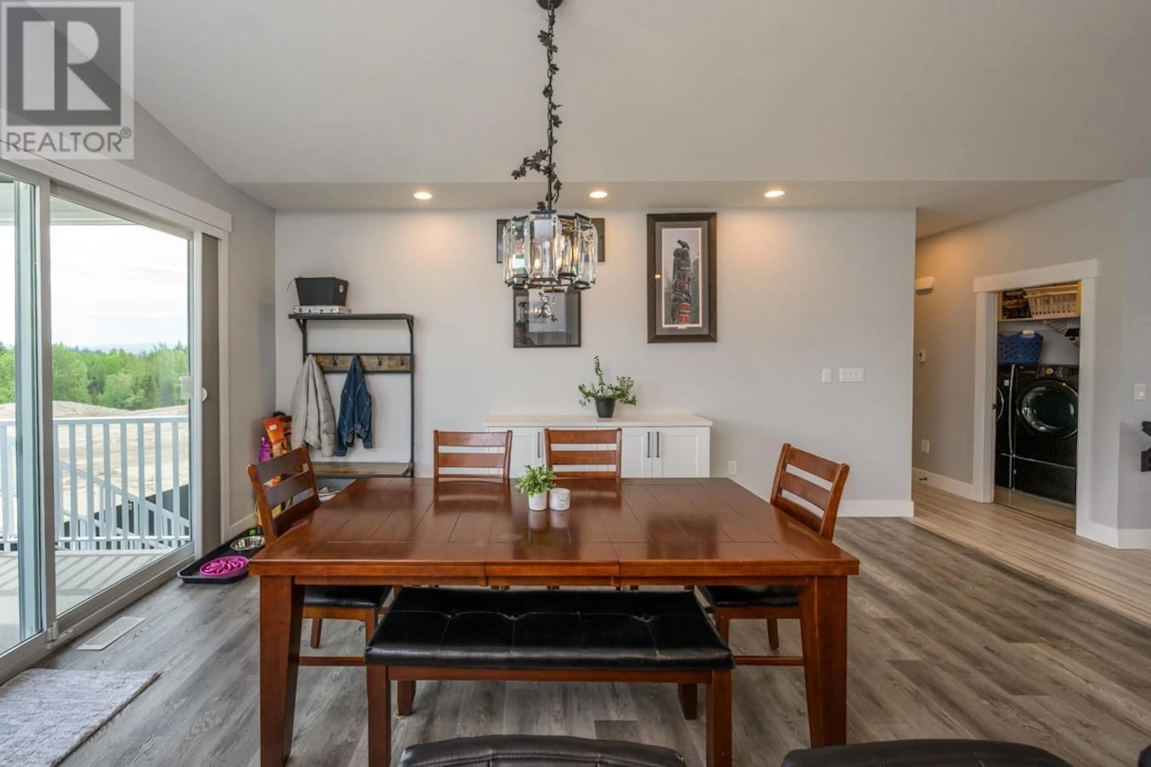 Dining room, wood/laminate floor for 6260 ORBIN PLACE, Prince George British Columbia V2K4X8