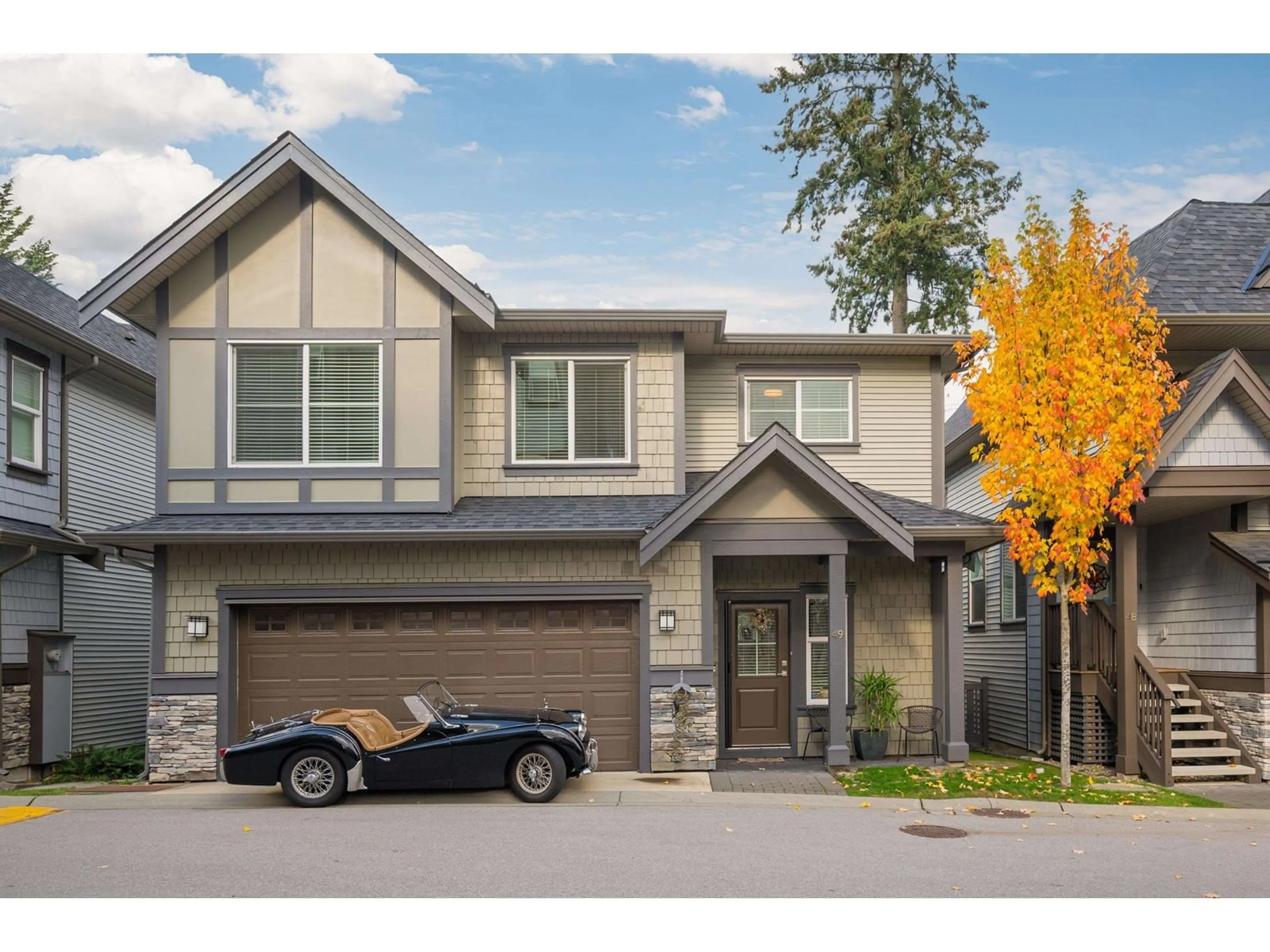 Home with brick exterior material, street for 49 - 8217 204B, Langley British Columbia V2Y0V6