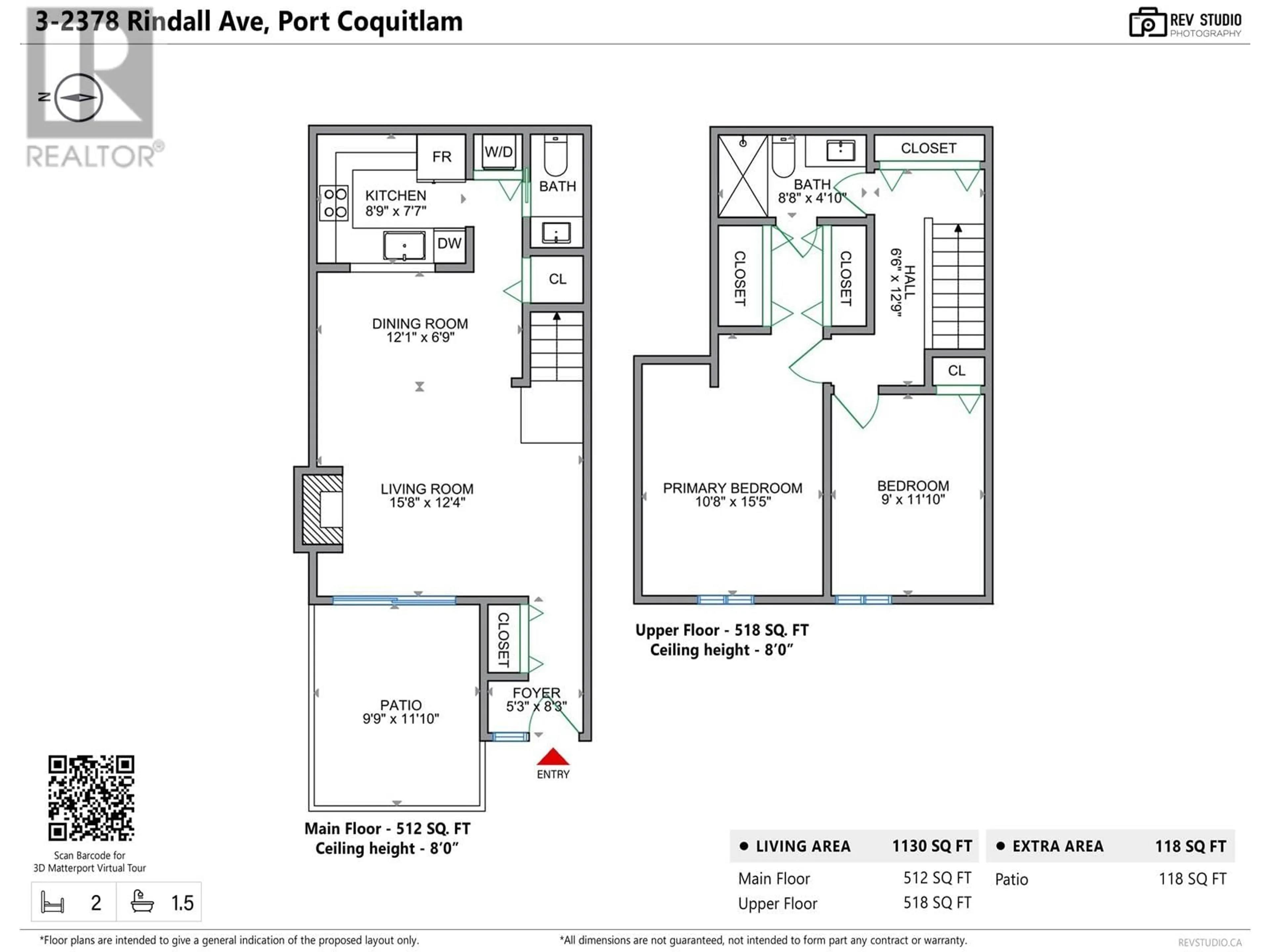 Floor plan for 3 - 2378 RINDALL AVENUE, Port Coquitlam British Columbia V3C1V2