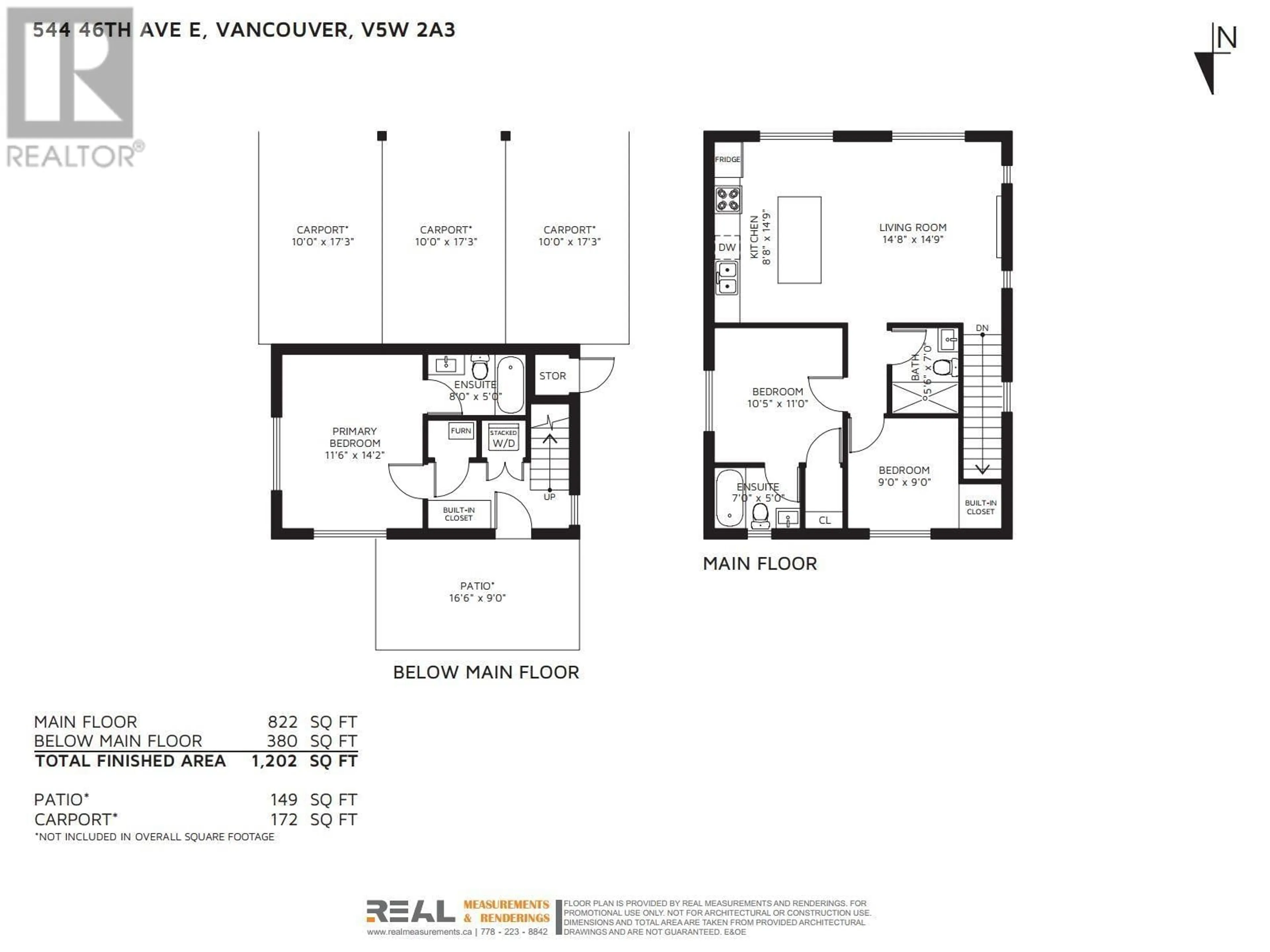 Floor plan for 544 46TH AVENUE, Vancouver British Columbia V5W2A3
