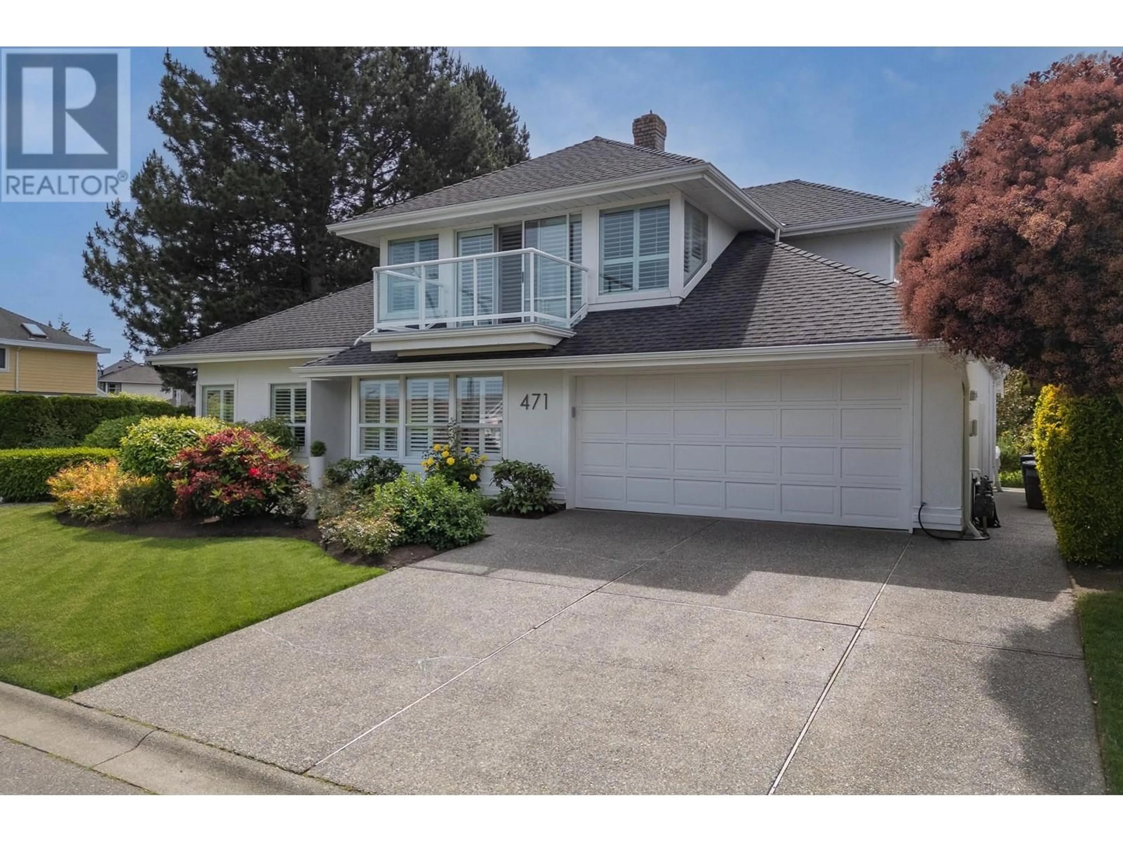 Home with vinyl exterior material, street for 471 CENTENNIAL PARKWAY, Delta British Columbia V4L2L5
