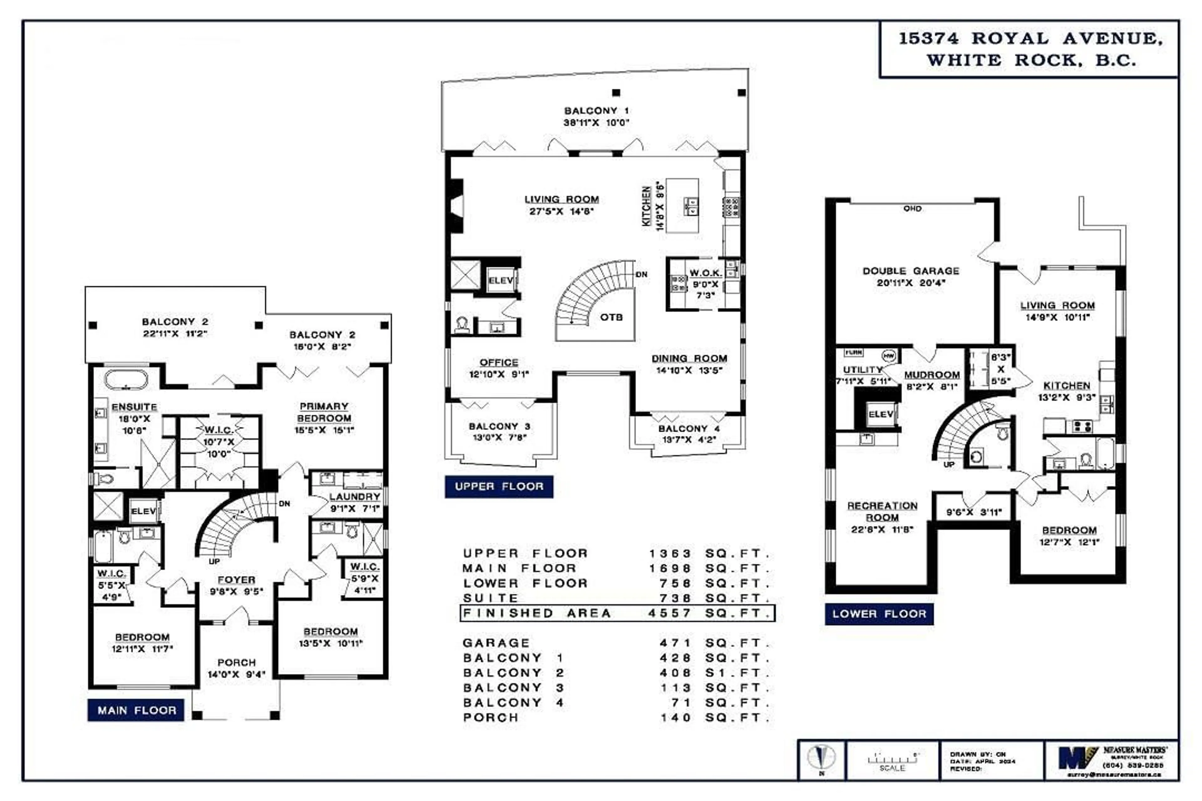 Floor plan for 15374 ROYAL, White Rock British Columbia V4B1M8