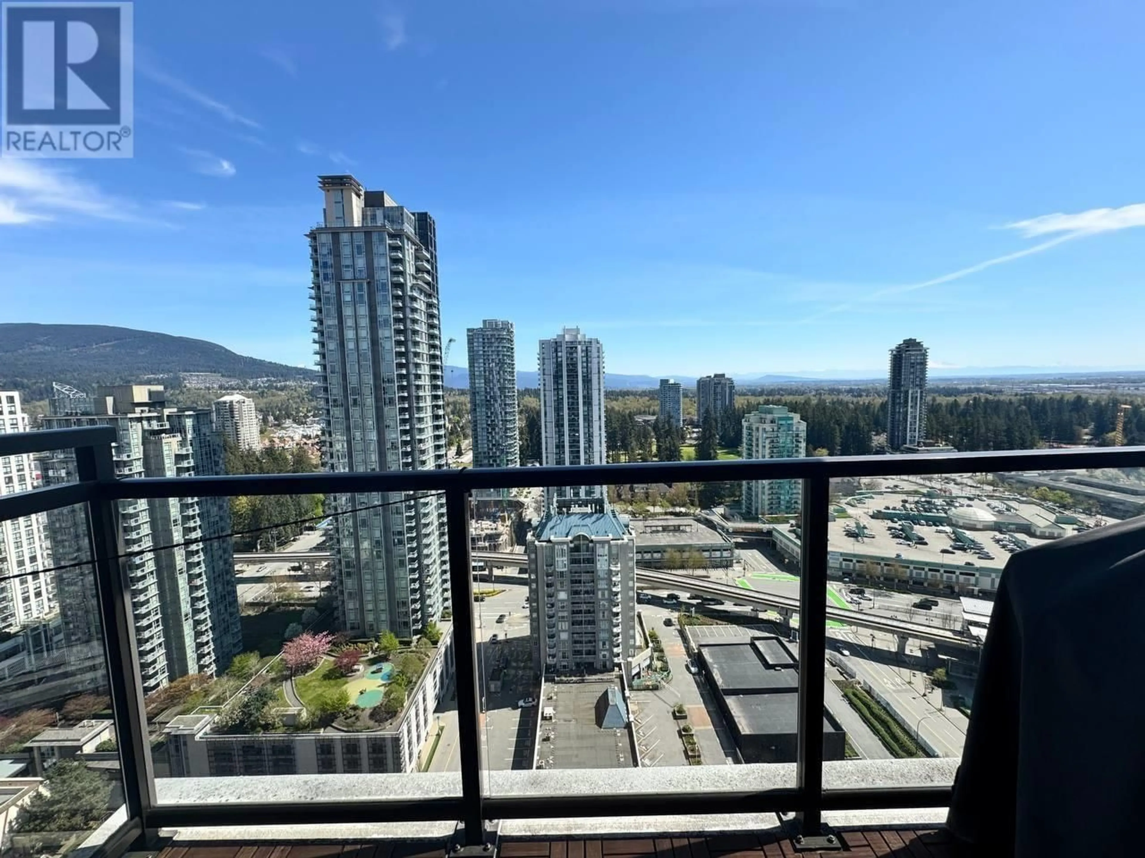 Balcony in the apartment, city buildings view from balcony for 3003 - 2980 ATLANTIC AVENUE, Coquitlam British Columbia V3B0G2