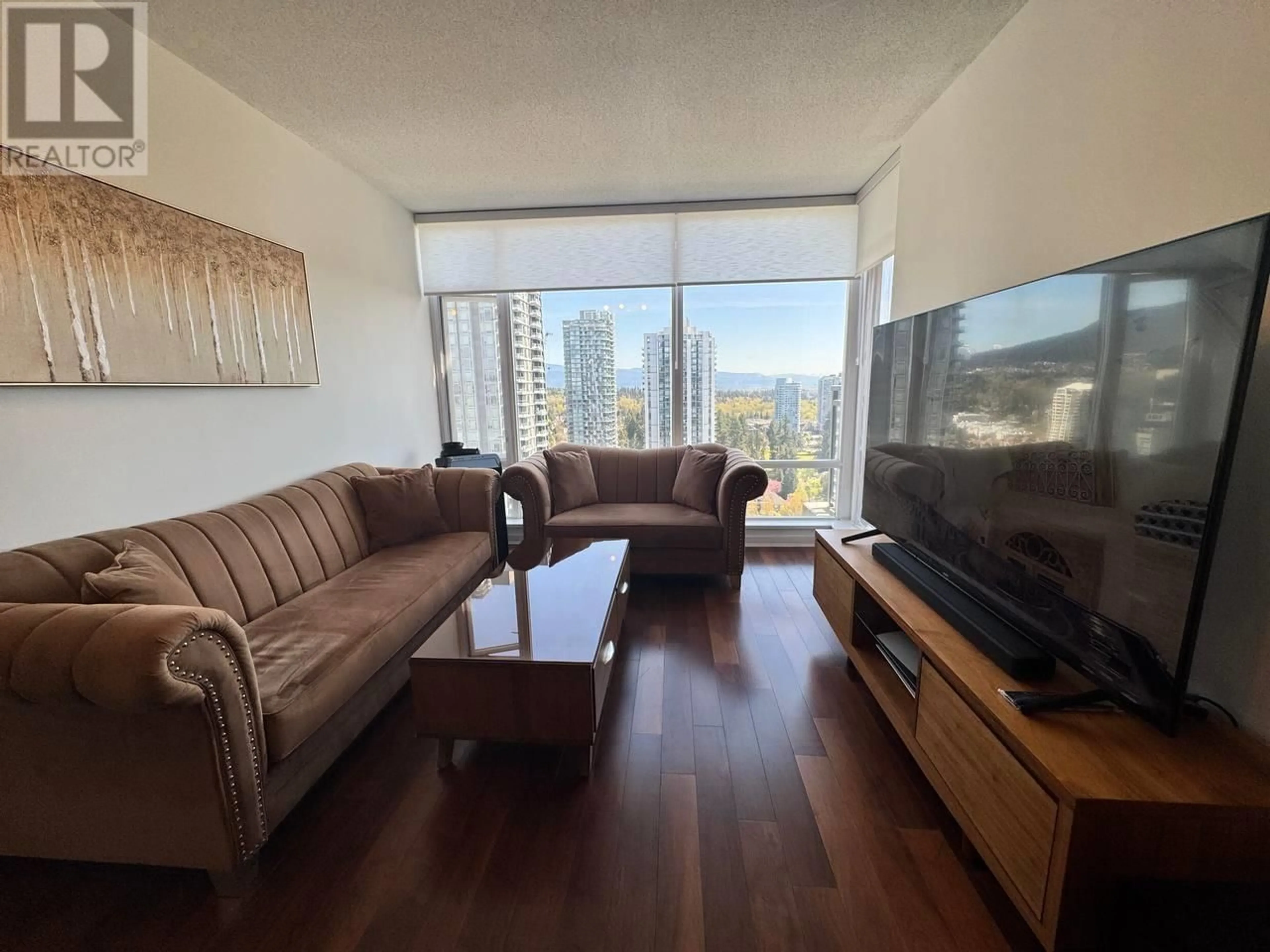 Living room with furniture, wood/laminate floor for 3003 - 2980 ATLANTIC AVENUE, Coquitlam British Columbia V3B0G2