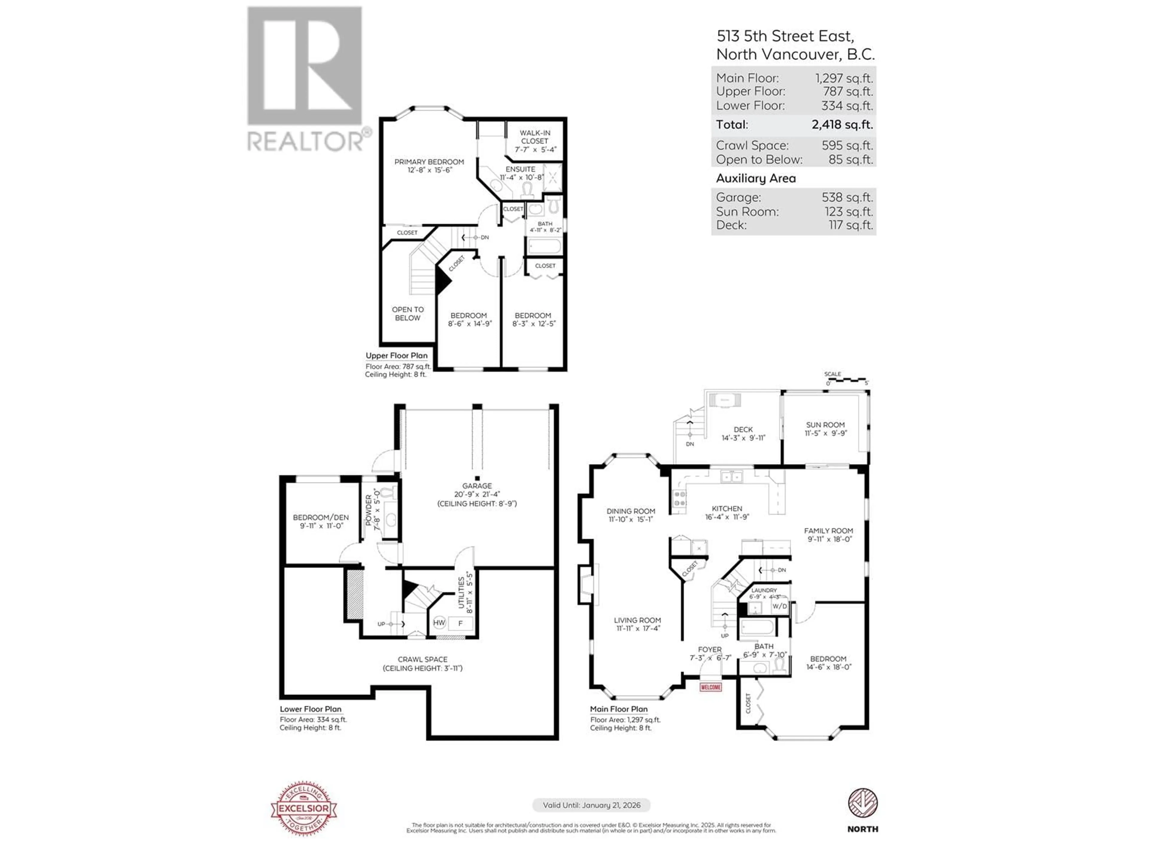 Floor plan for 513 5TH STREET, North Vancouver British Columbia V7L1M5