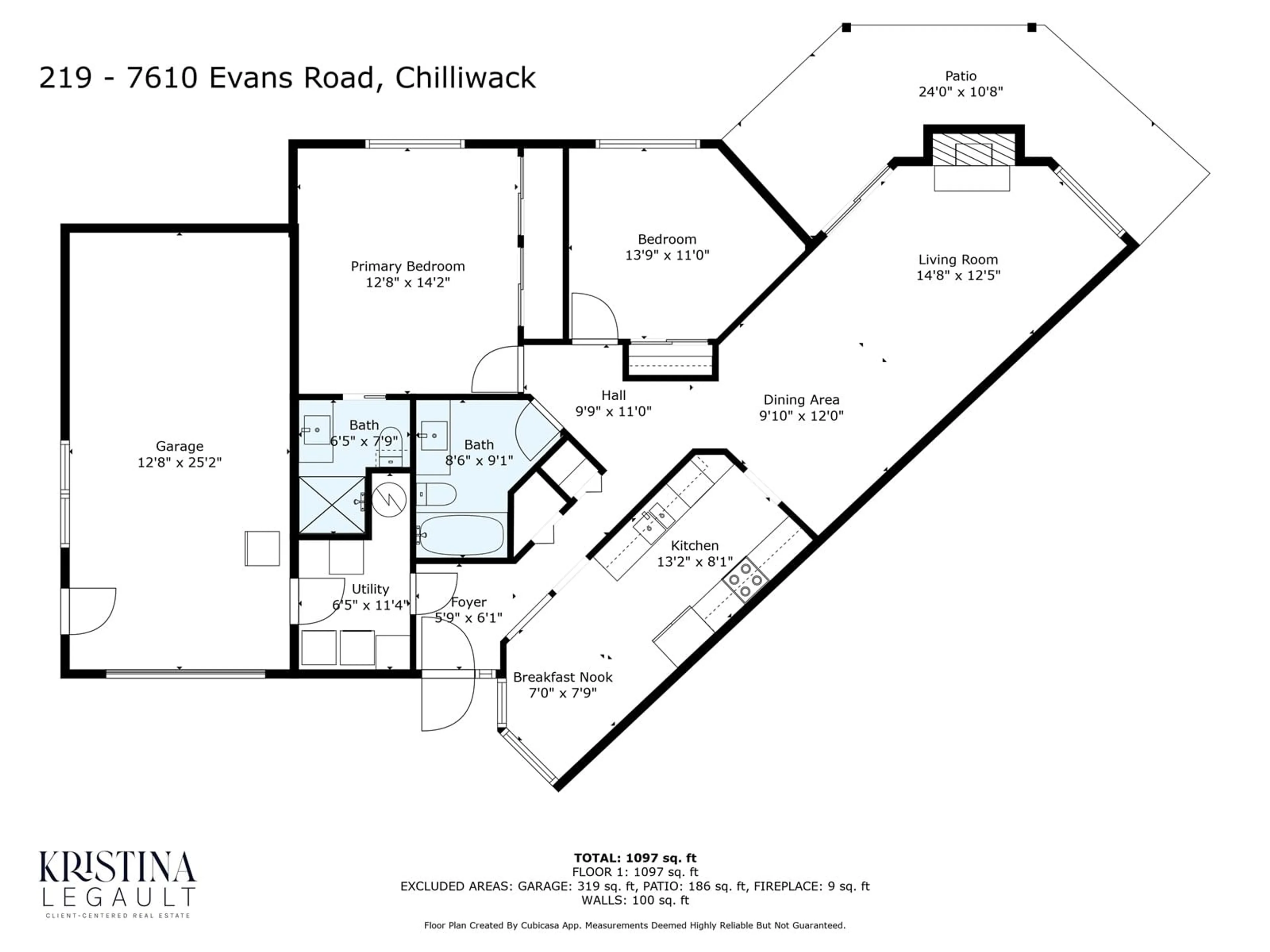 Floor plan for 219 - 7610 EVANS ROAD, Chilliwack British Columbia V2R2Z5
