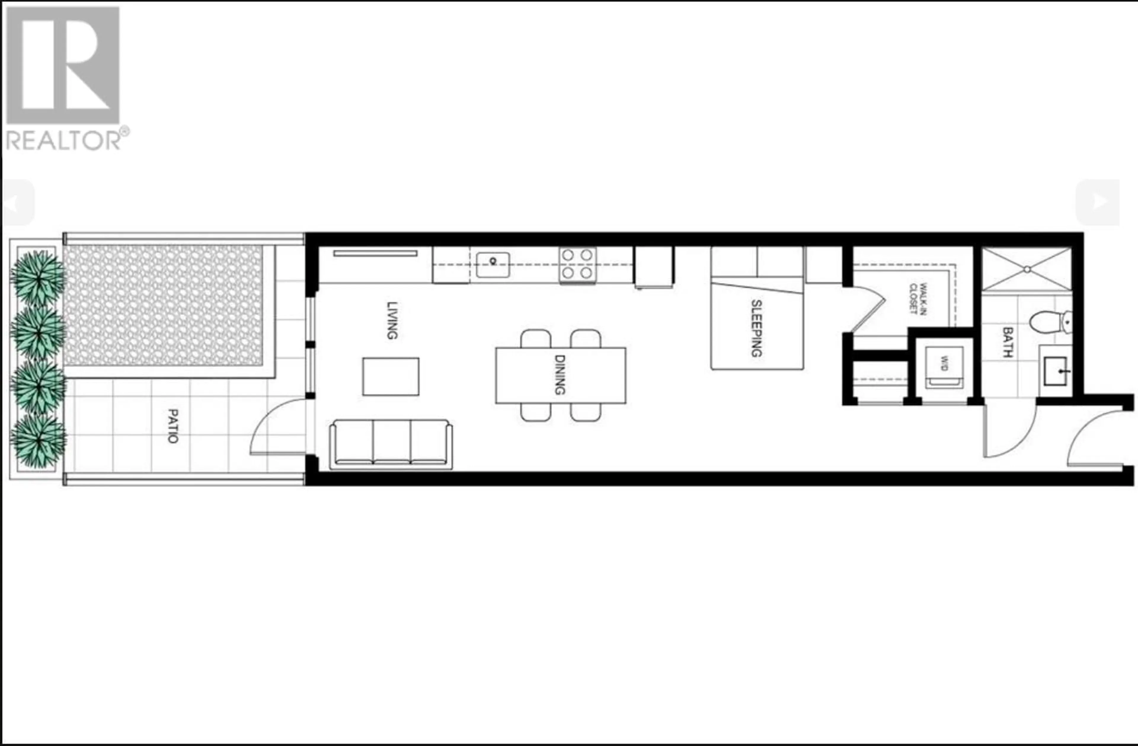 Floor plan for 211 - 2508 FRASER STREET, Vancouver British Columbia V5T1T1