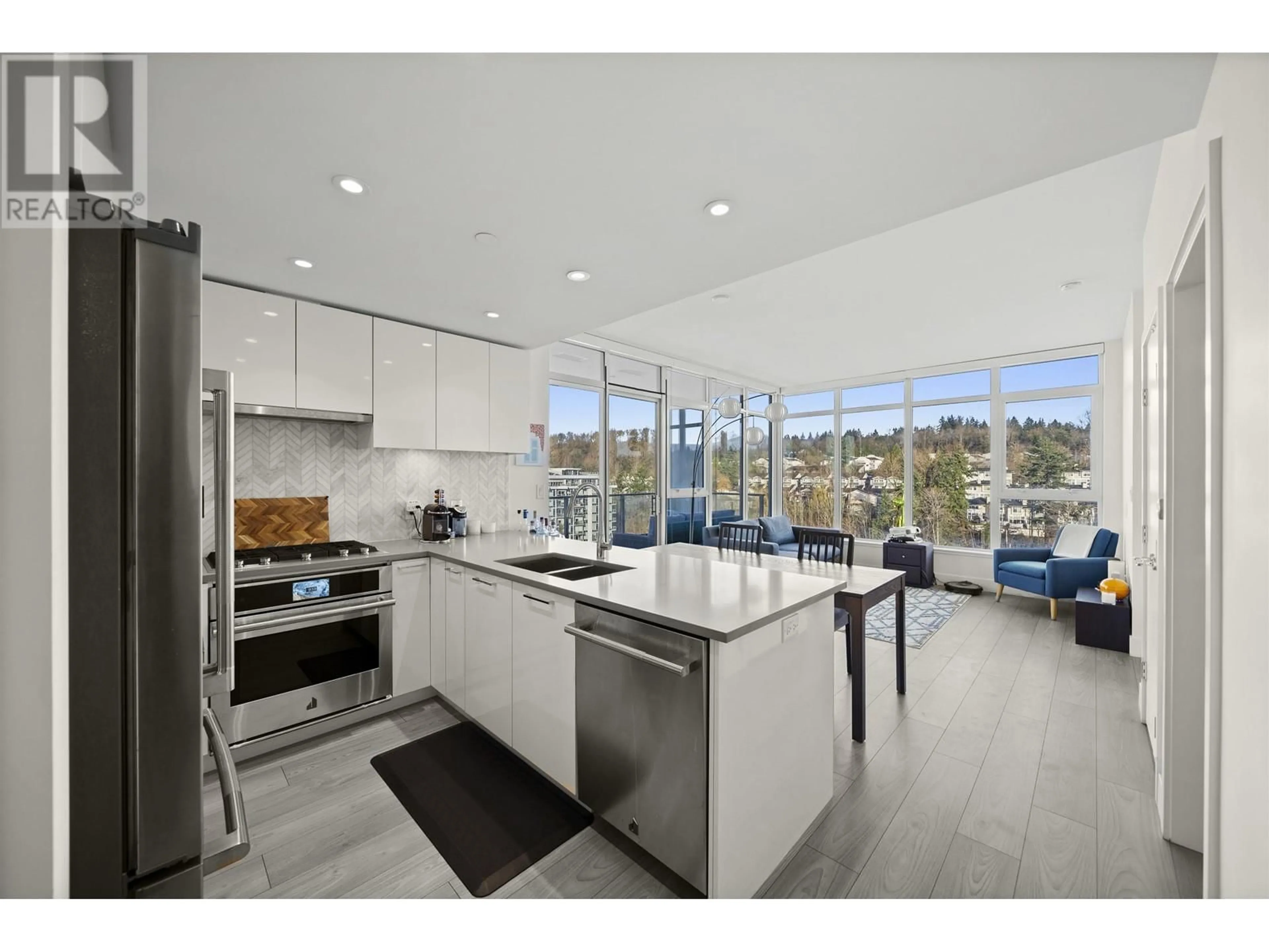 Open concept kitchen, ceramic/tile floor for 1206 - 8570 RIVERGRASS DRIVE, Vancouver British Columbia V5S0H4