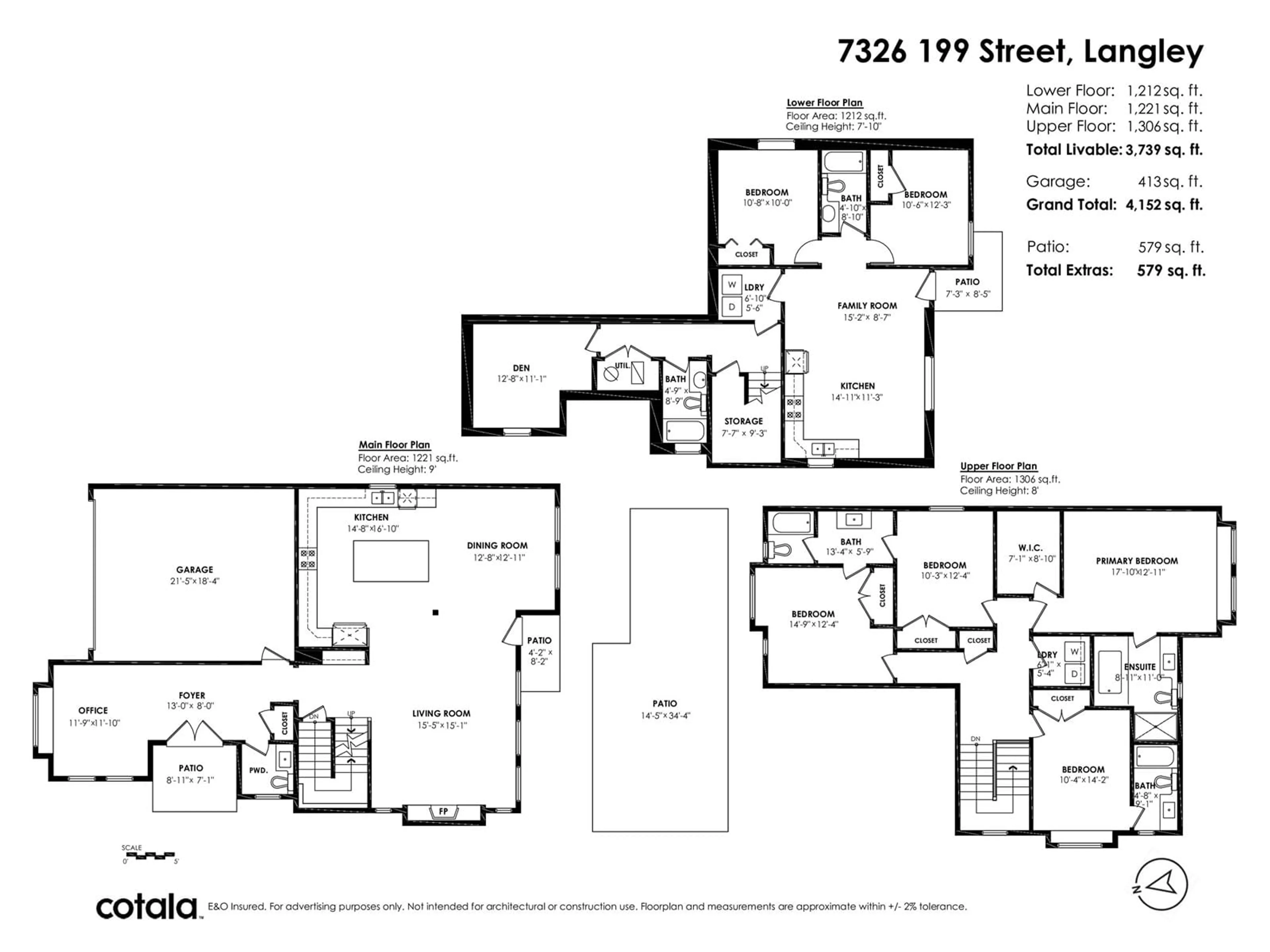 Floor plan for 7326 199, Langley British Columbia V2Y1R9