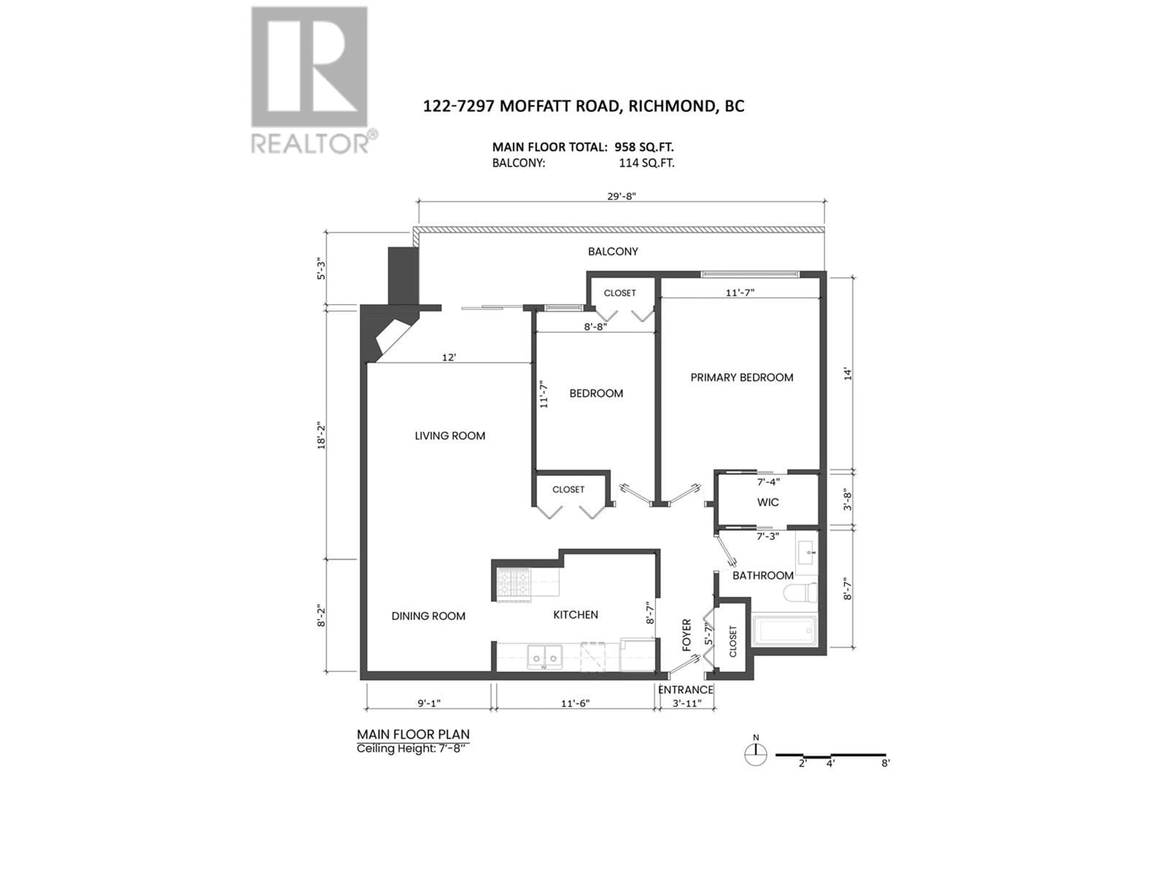 Floor plan for 122 - 7297 MOFFATT ROAD, Richmond British Columbia V6Y3E6