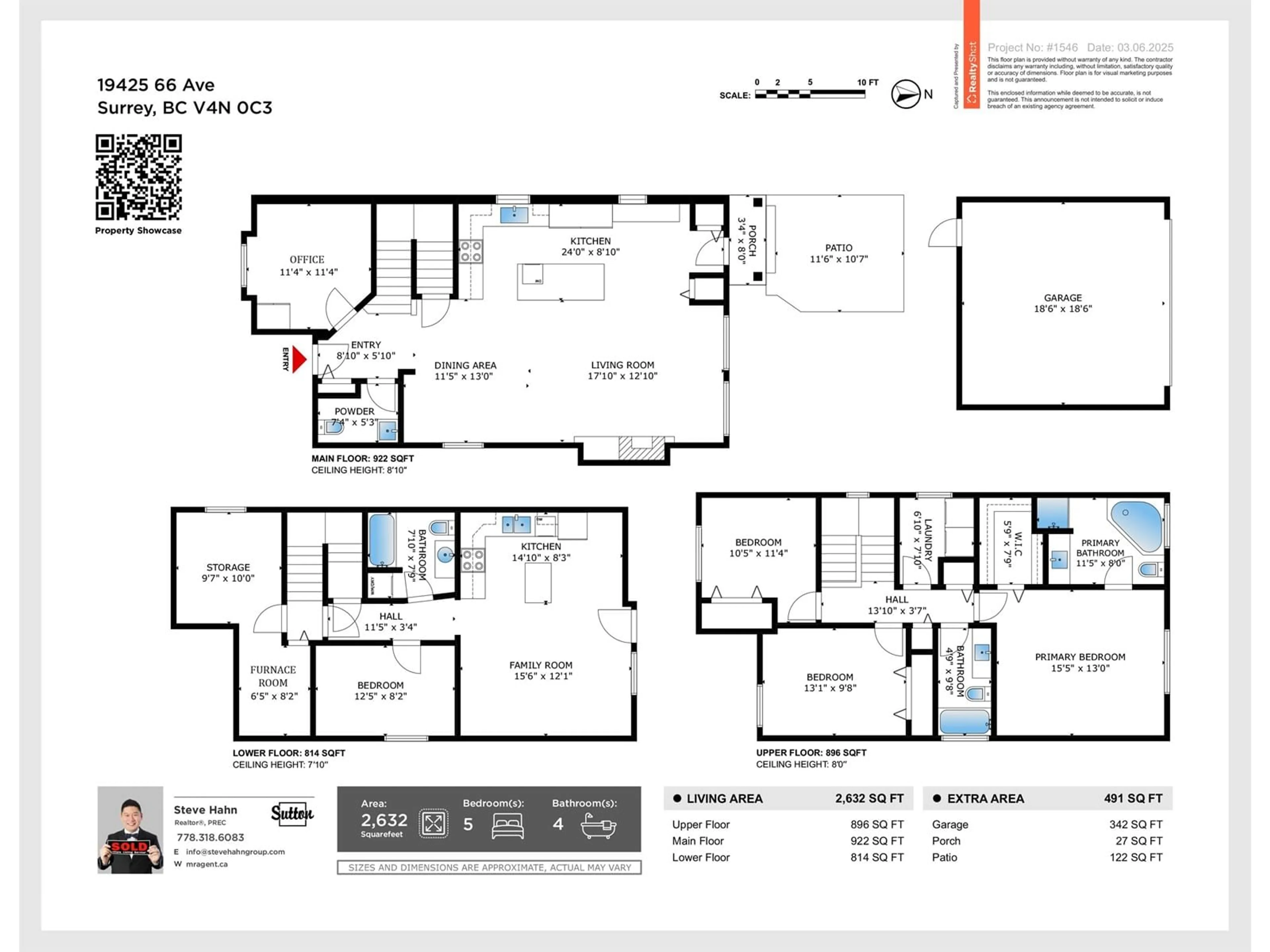Floor plan for 19425 66, Surrey British Columbia V4N0C3
