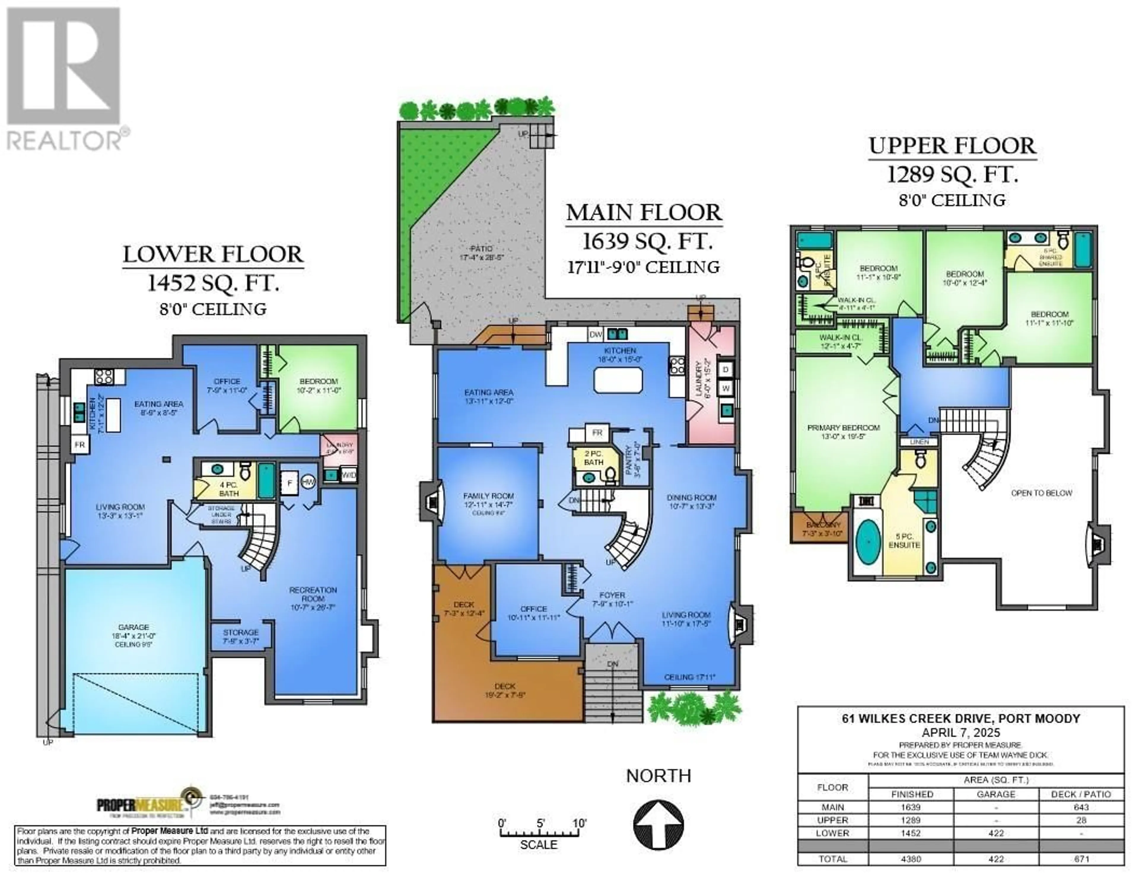Floor plan for 61 WILKES CREEK DRIVE, Port Moody British Columbia V3H4Z9