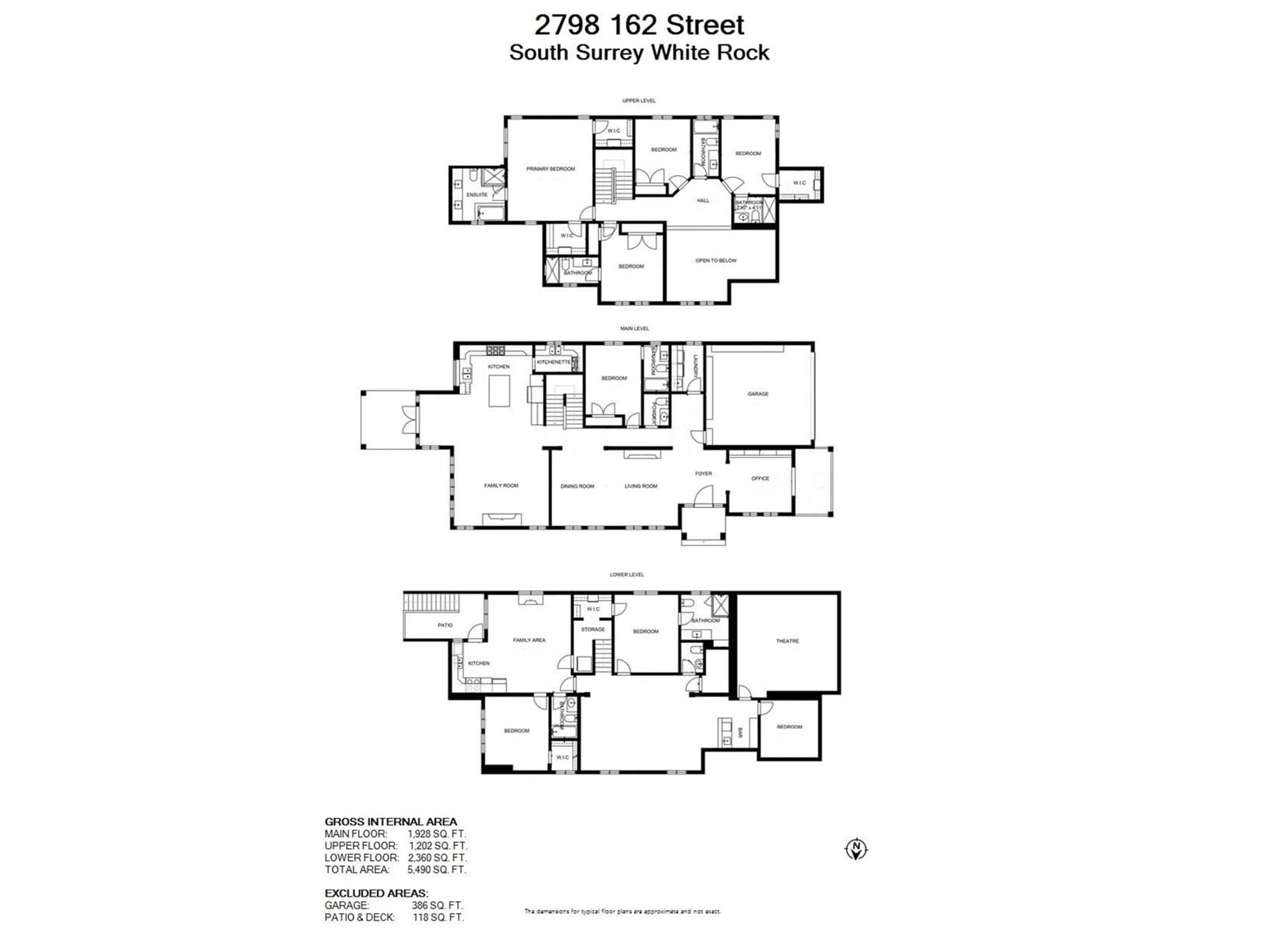 Floor plan for 2798 162, Surrey British Columbia V3Z0E4