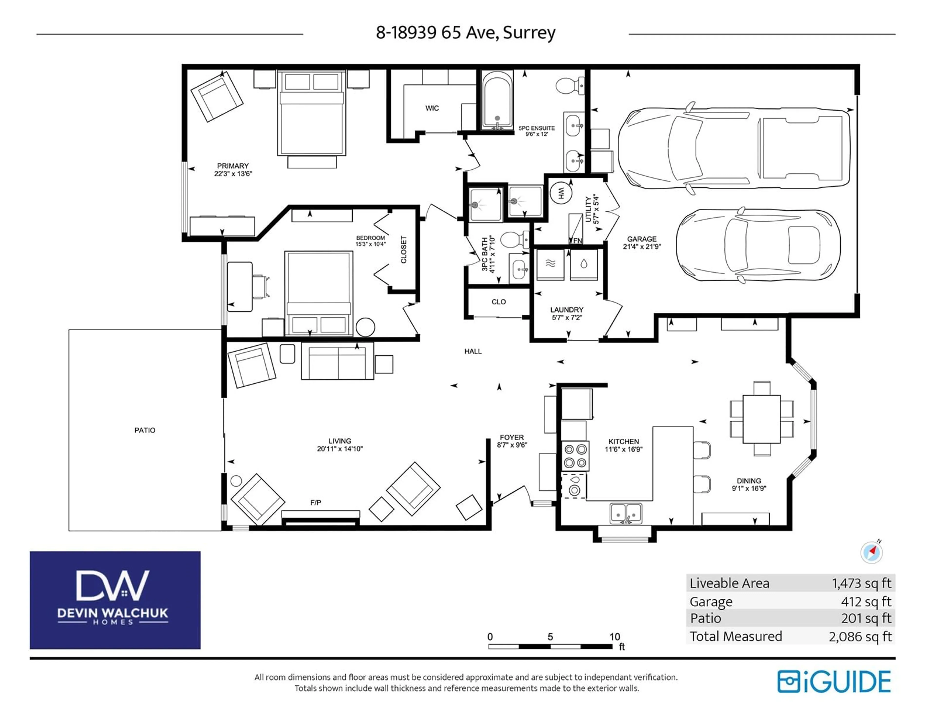 Floor plan for 8 - 18939 65, Surrey British Columbia V3S2Y8