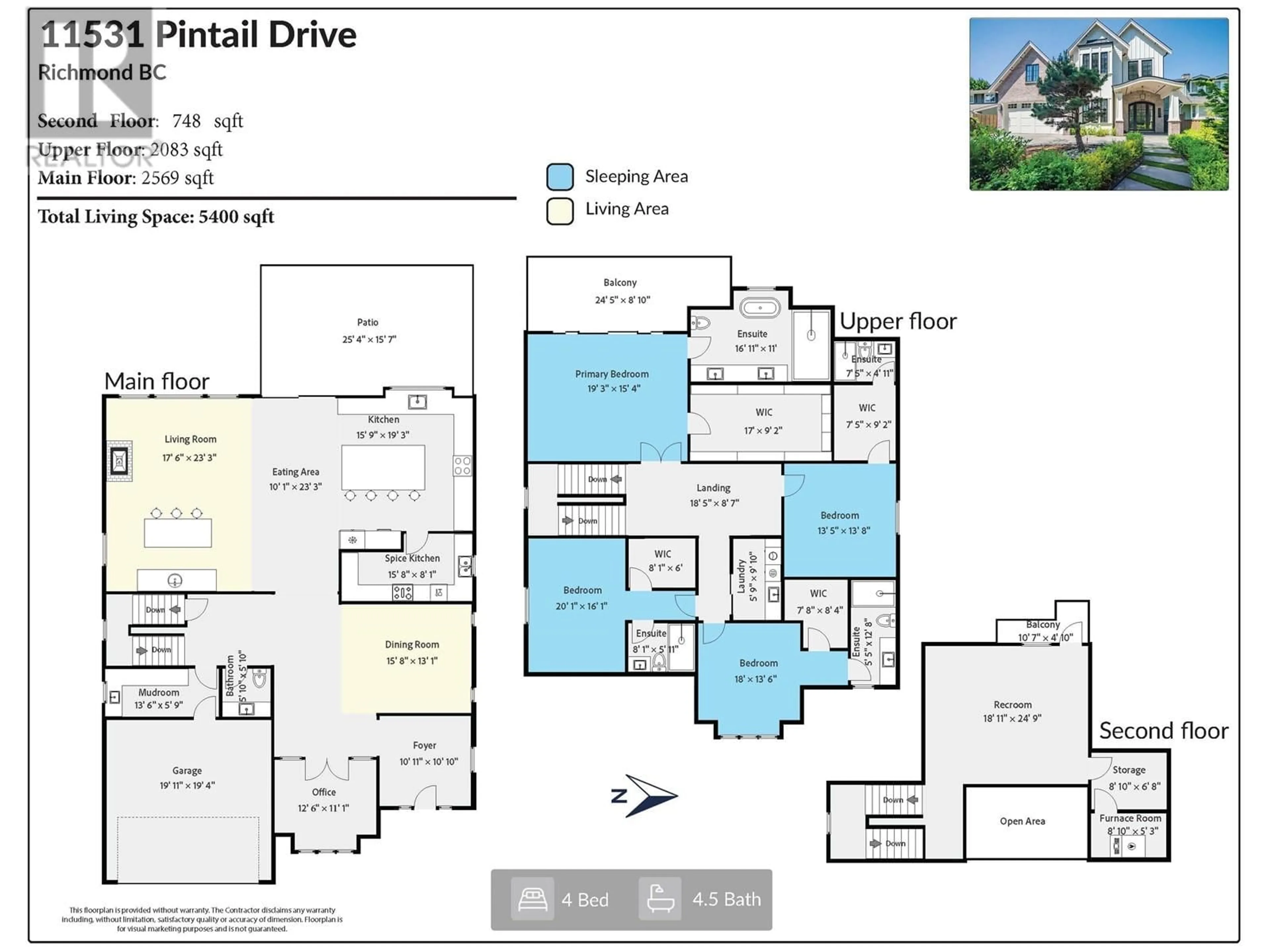 Floor plan for 11531 PINTAIL DRIVE, Richmond British Columbia V7E4N7