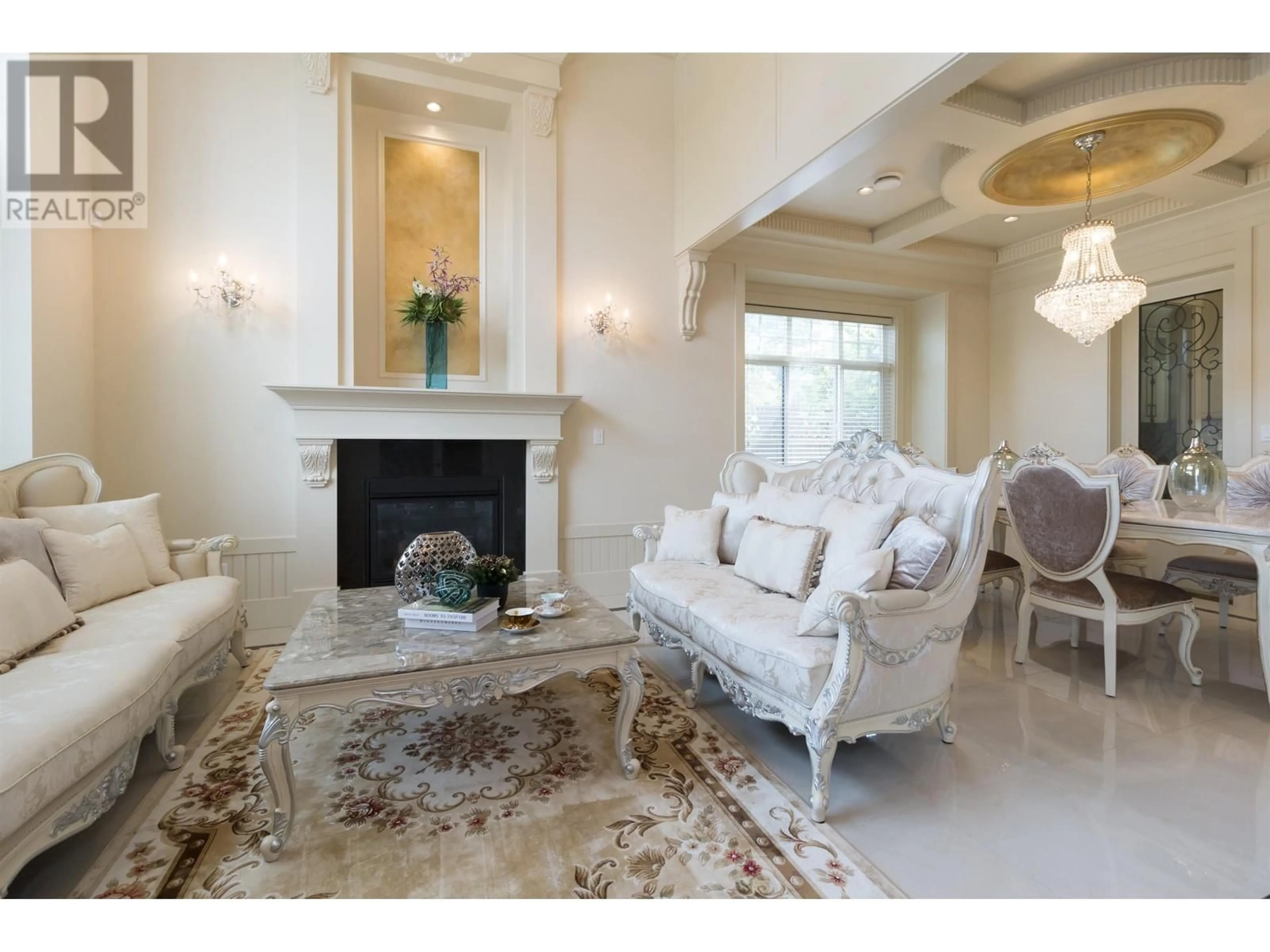 Living room with furniture, ceramic/tile floor for 8451 FAIRHURST ROAD, Richmond British Columbia V7C1Y7