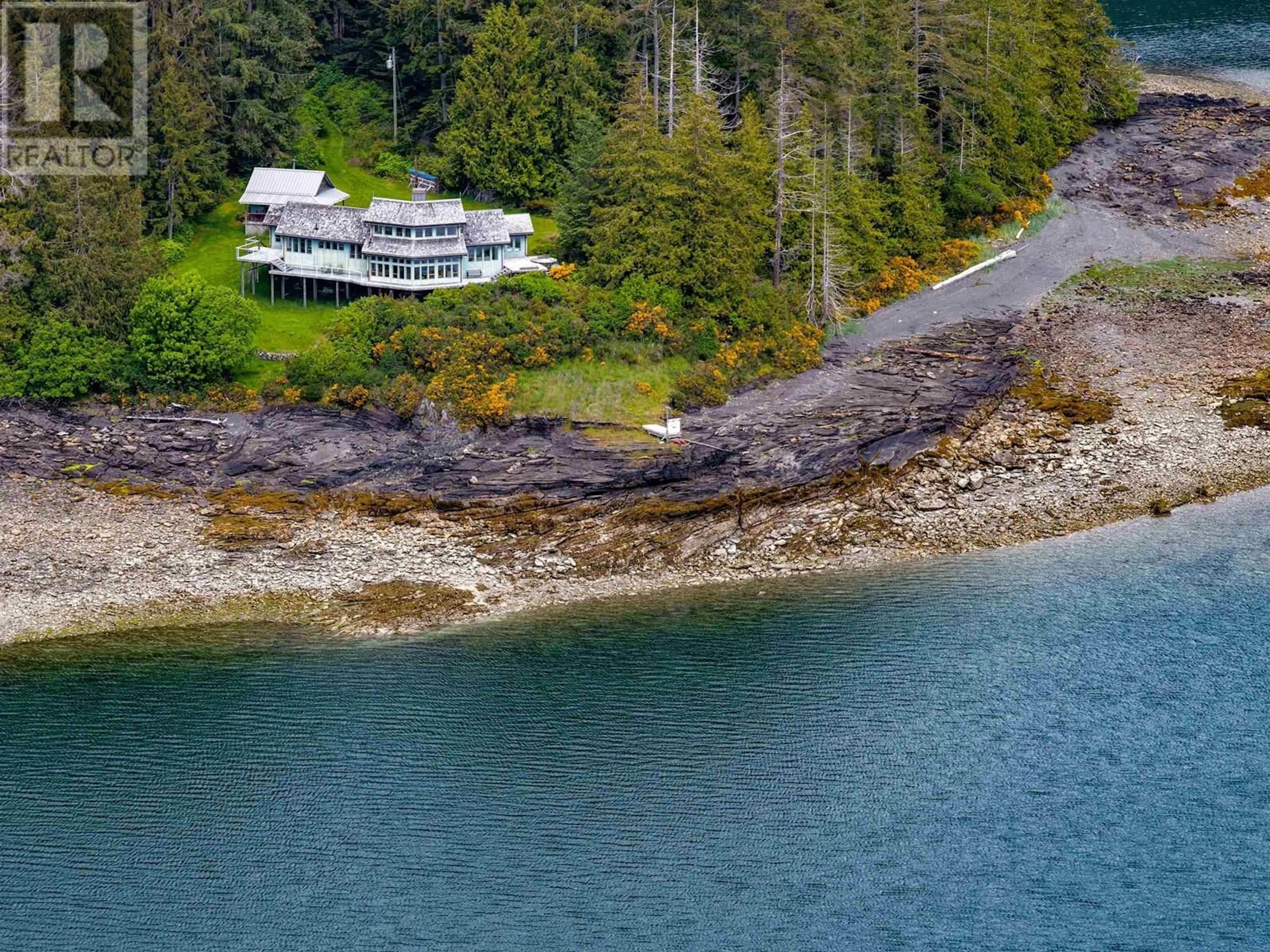 A pic from outside/outdoor area/front of a property/back of a property/a pic from drone, water/lake/river/ocean view for LOT 1 ROBERTSON ISLAND, Daajing Giids City British Columbia V0T1S0