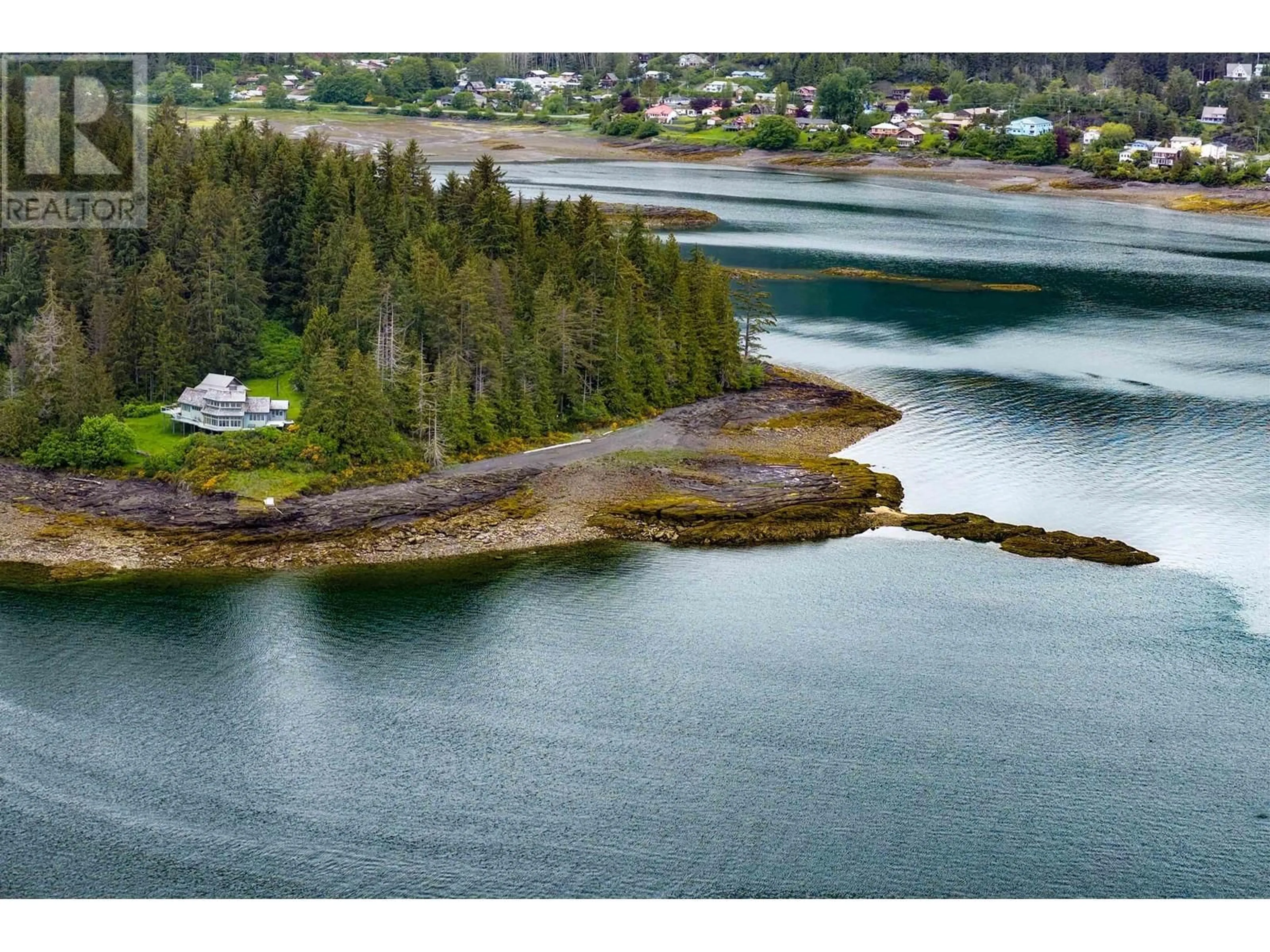A pic from outside/outdoor area/front of a property/back of a property/a pic from drone, water/lake/river/ocean view for LOT 1 ROBERTSON ISLAND, Daajing Giids City British Columbia V0T1S0