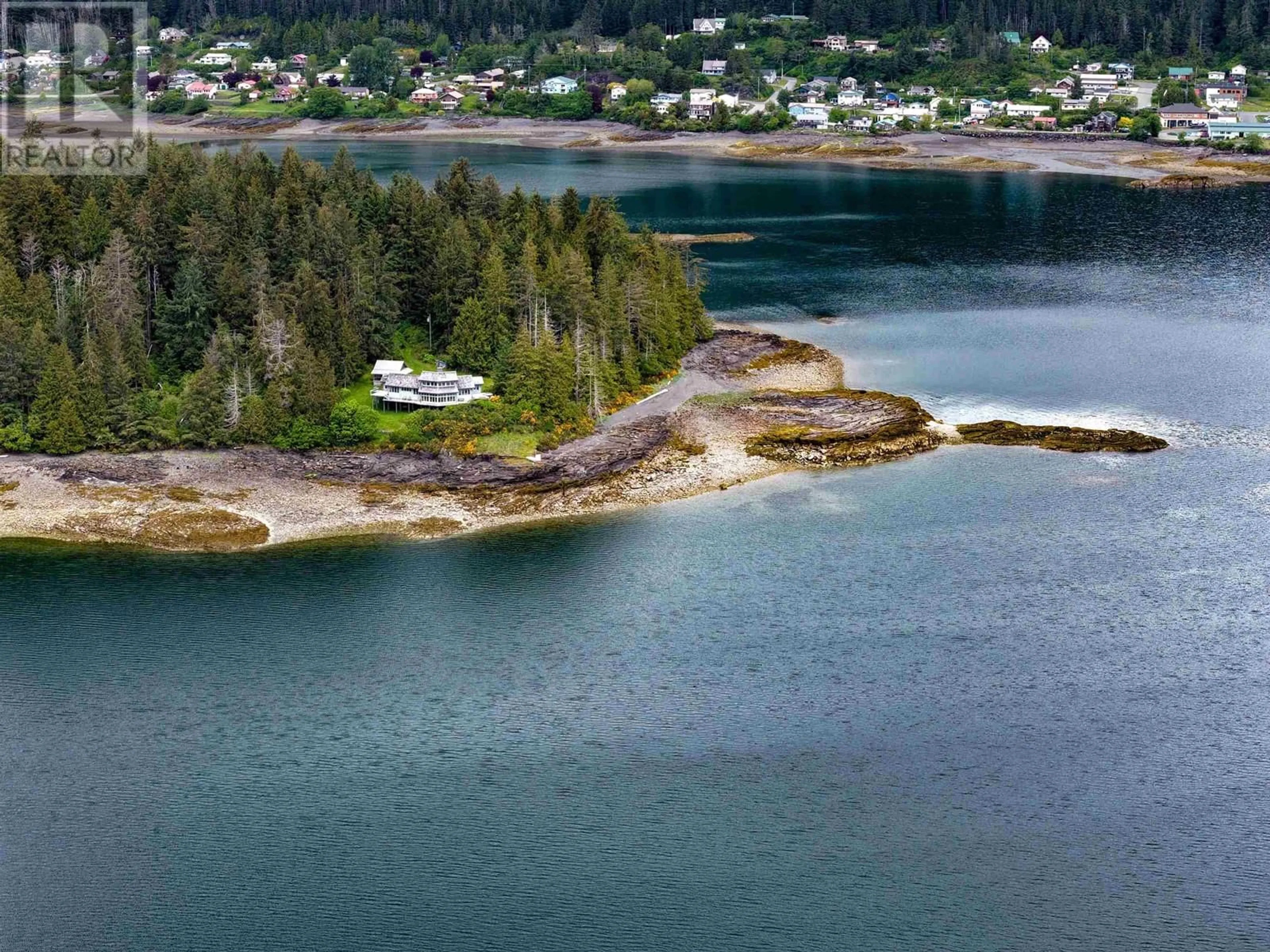 A pic from outside/outdoor area/front of a property/back of a property/a pic from drone, water/lake/river/ocean view for LOT 1 ROBERTSON ISLAND, Daajing Giids City British Columbia V0T1S0