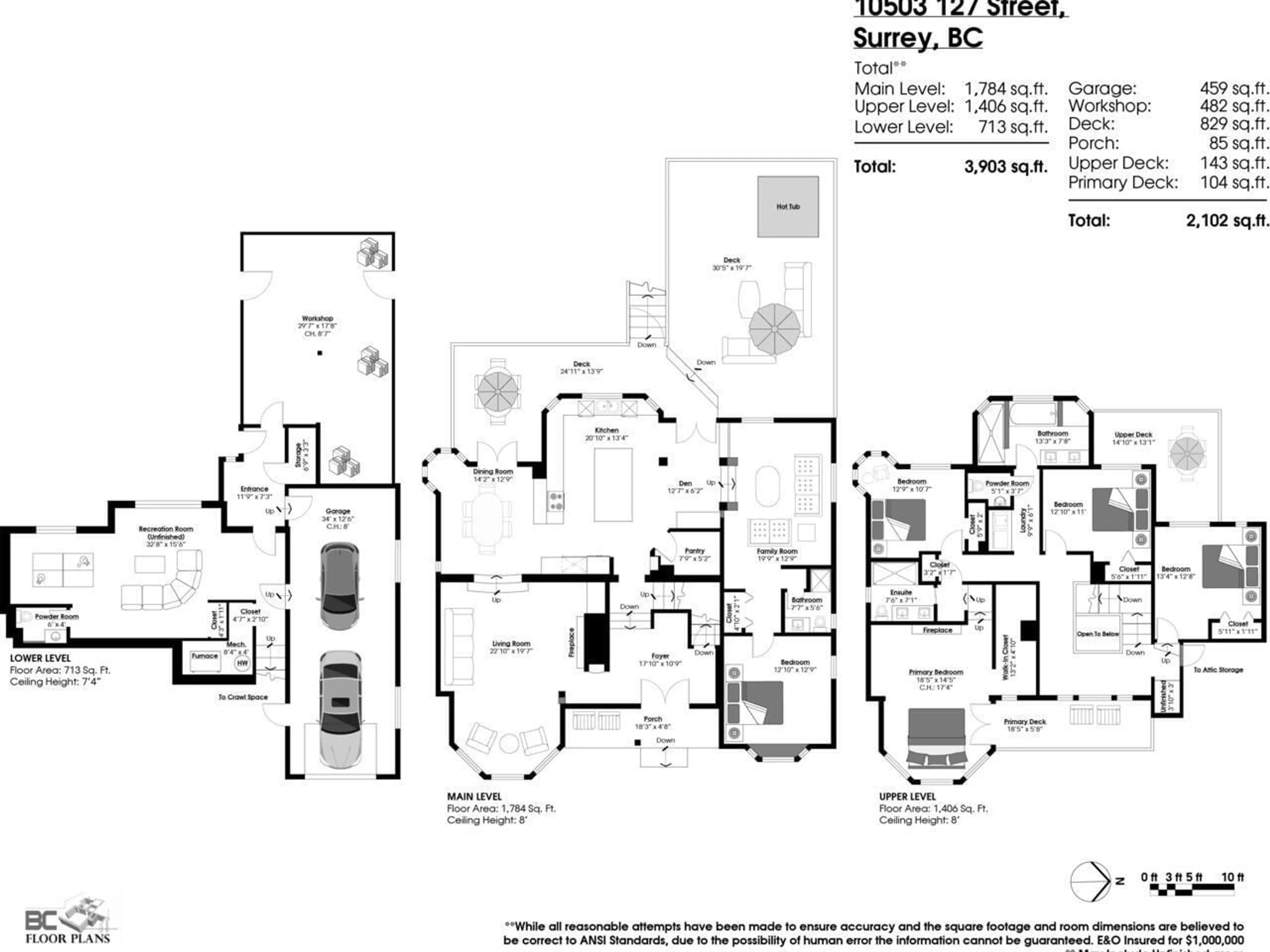 Floor plan for 10503 127, Surrey British Columbia V3V5K3