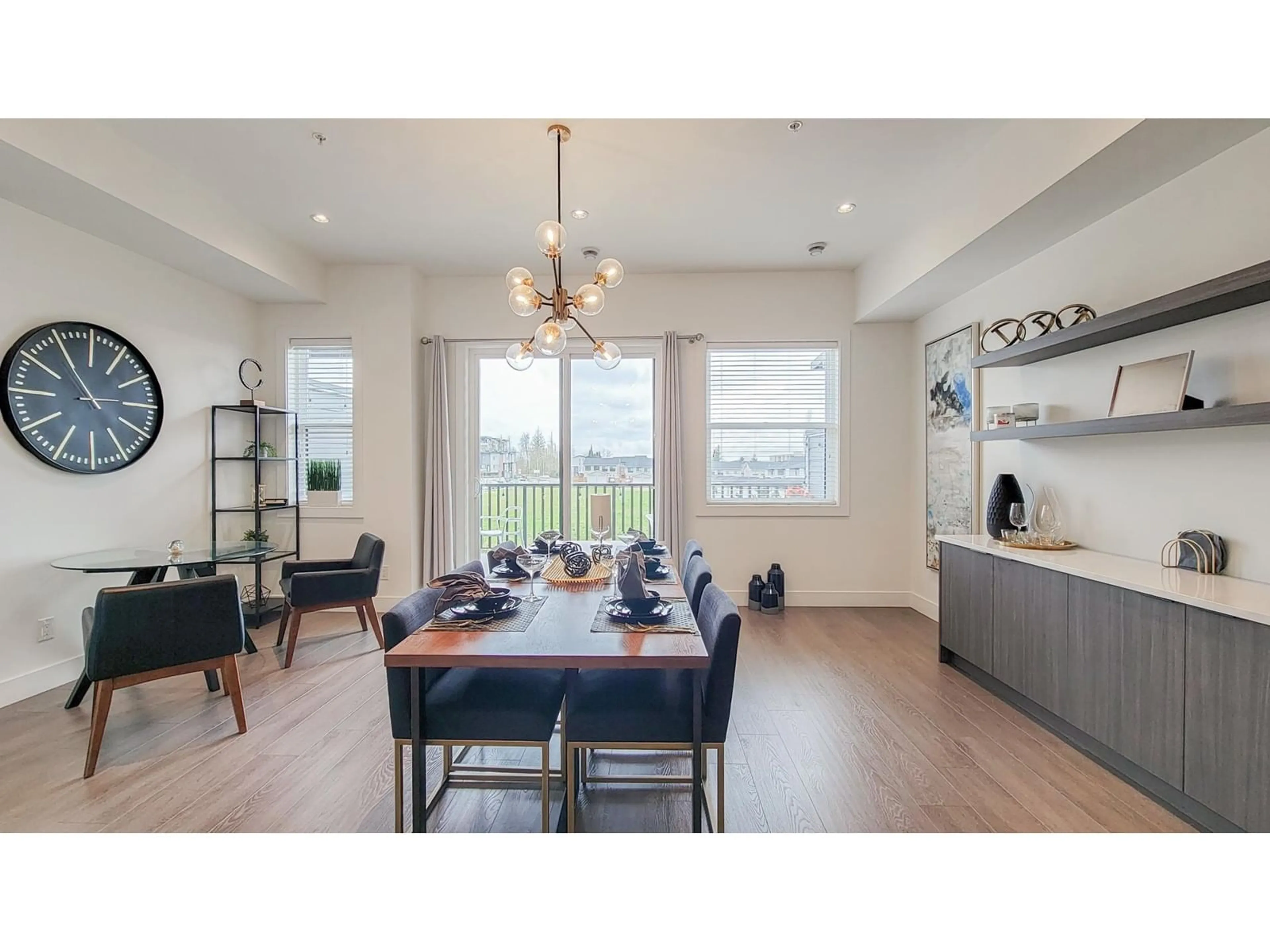 Dining room, wood/laminate floor for 8163 202, Langley British Columbia V2Y3K2