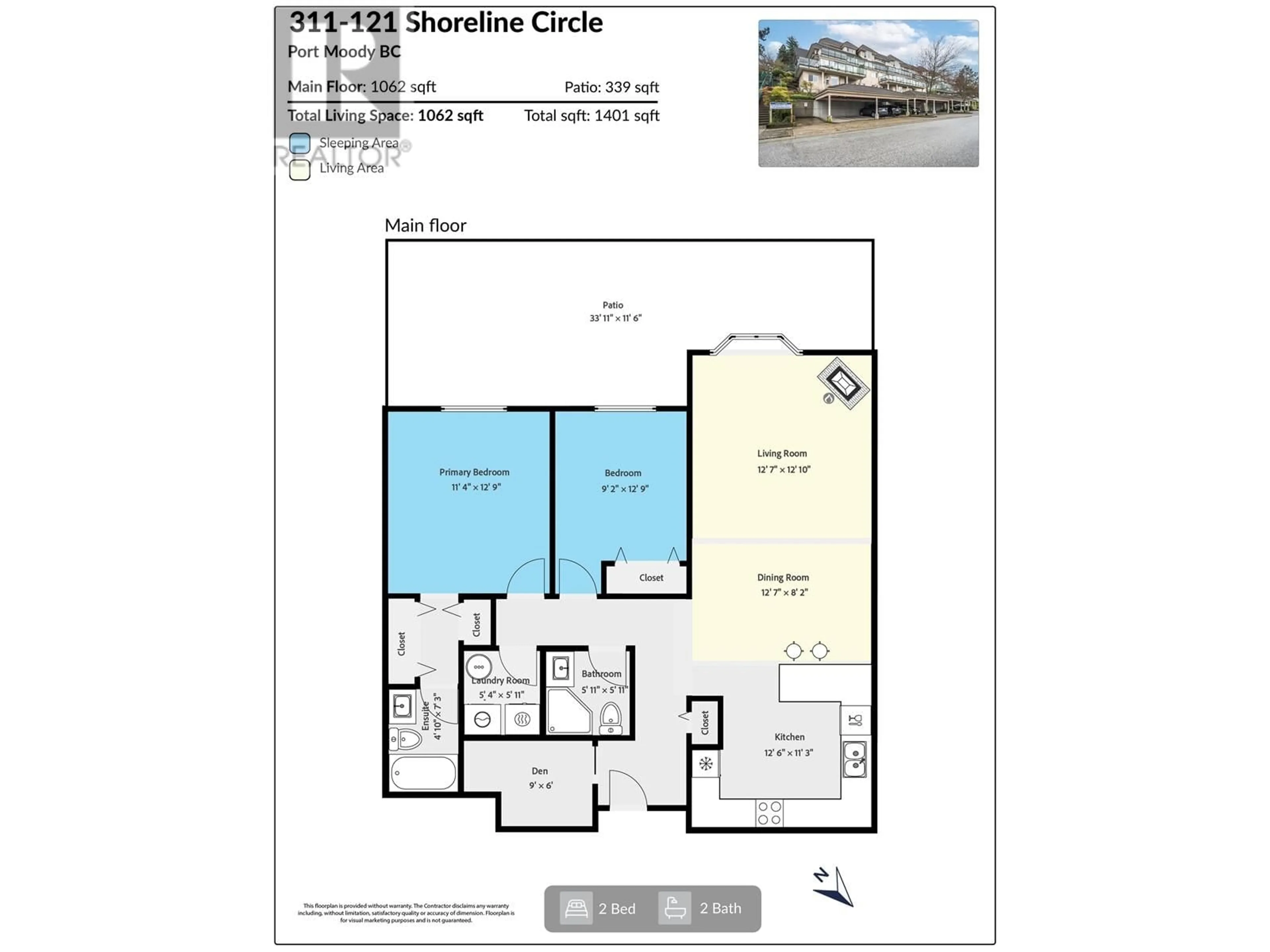 Floor plan for 311 - 121 SHORELINE CIRCLE, Port Moody British Columbia V3H5G2