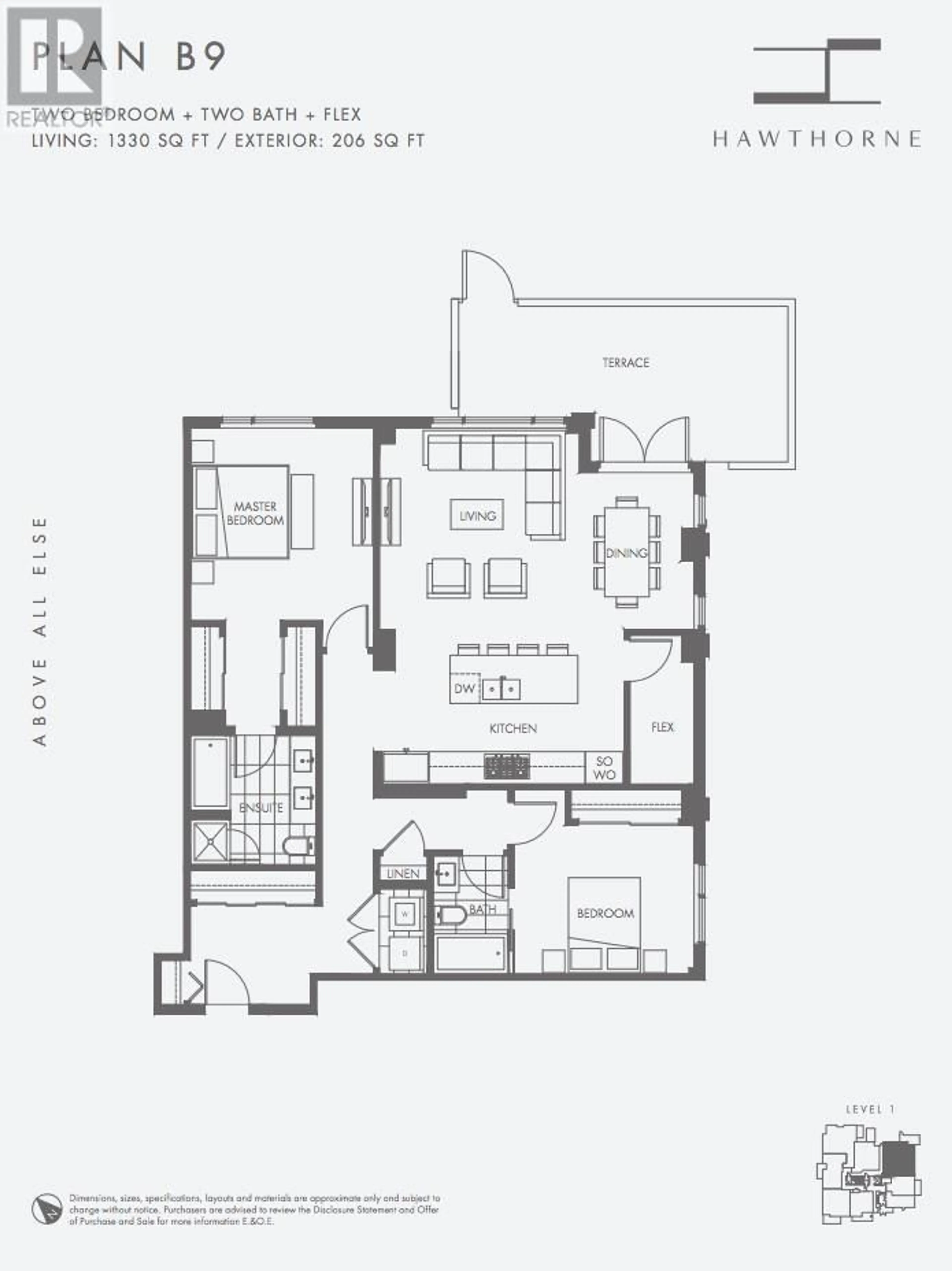 Floor plan for 101 - 4988 CAMBIE STREET, Vancouver British Columbia V5Z2Z5