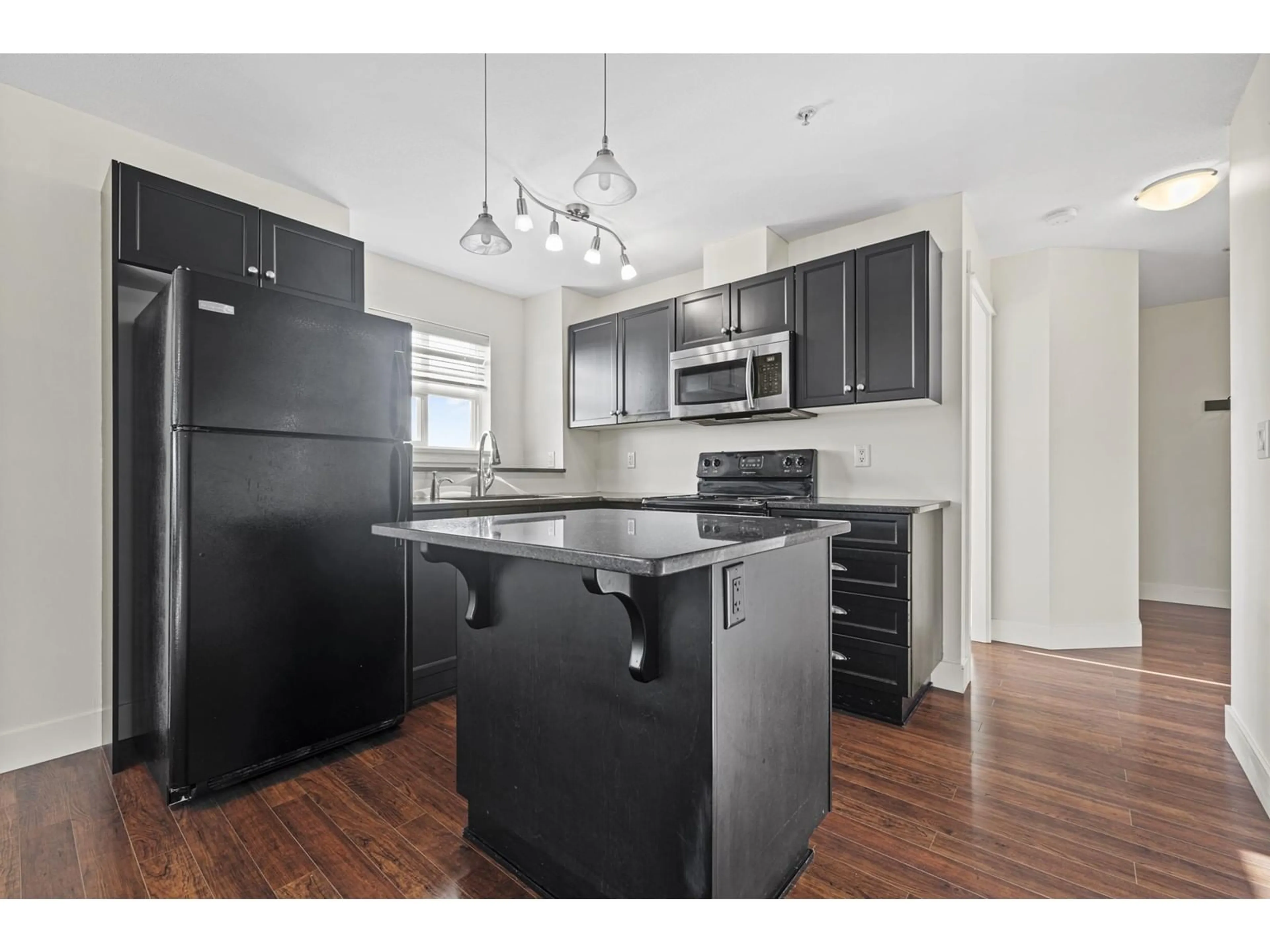 Open concept kitchen, wood/laminate floor for 319 - 30525 CARDINAL, Abbotsford British Columbia V2T0A8