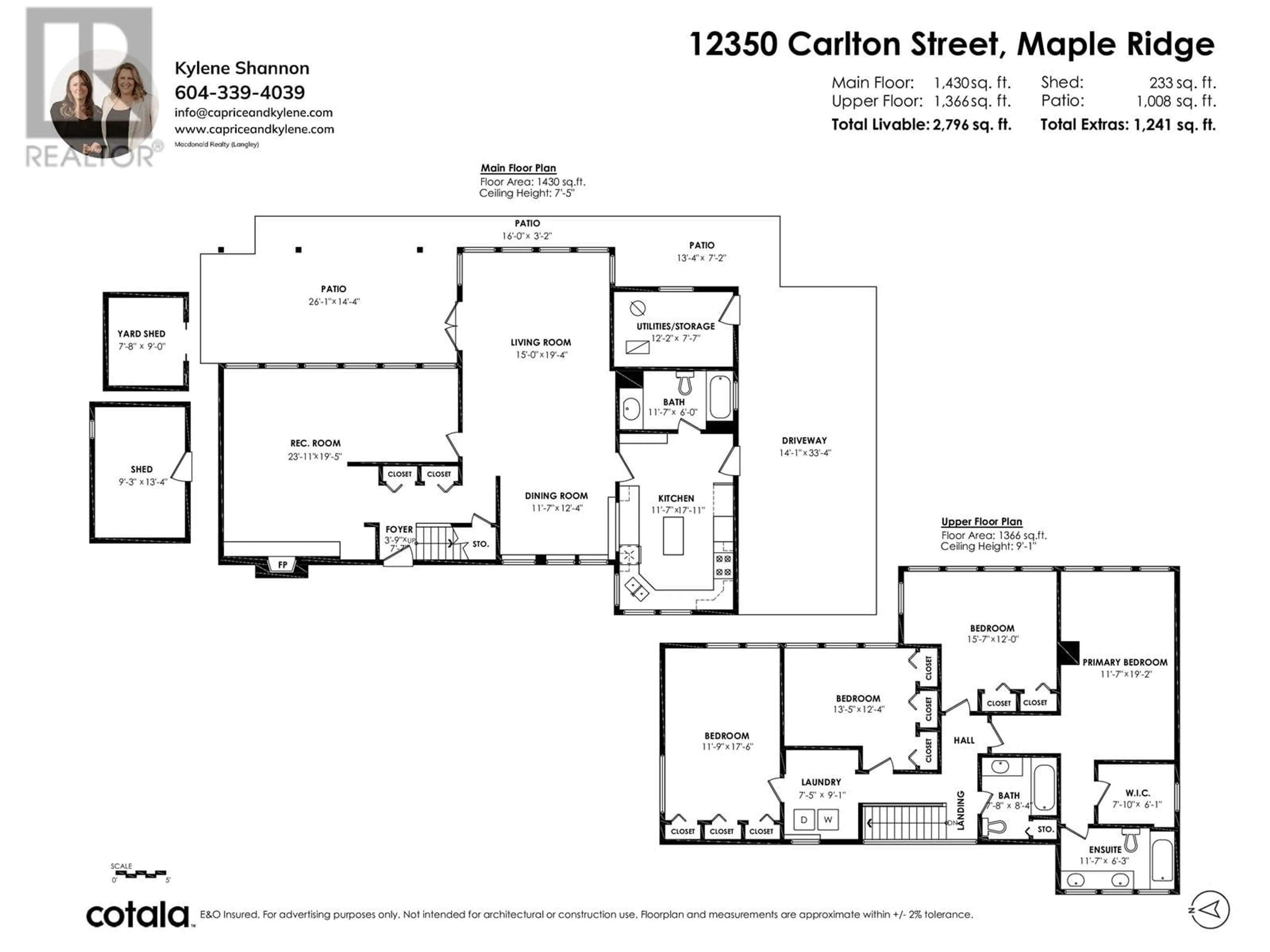 Floor plan for 12350 CARLTON STREET, Maple Ridge British Columbia V2X5C3