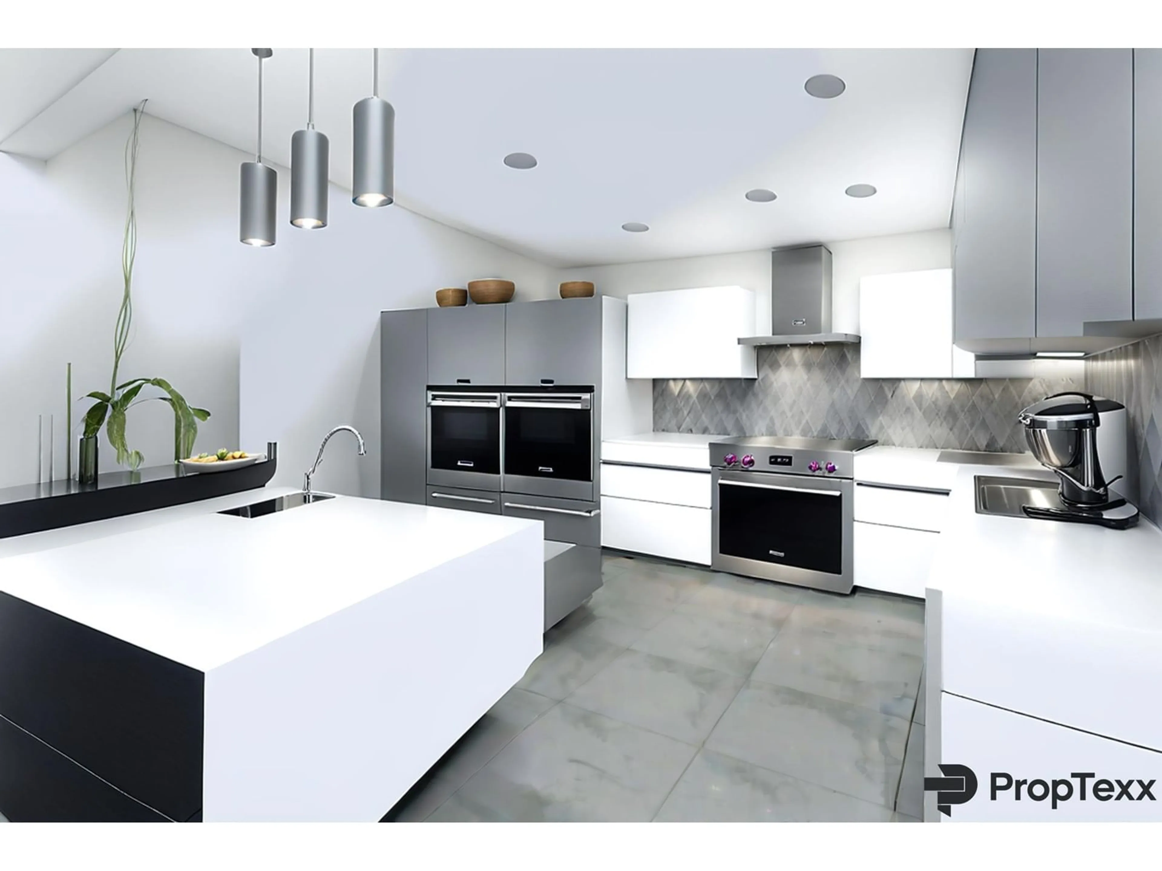 Contemporary kitchen, ceramic/tile floor for 7463 TODD, Surrey British Columbia V3W7N5