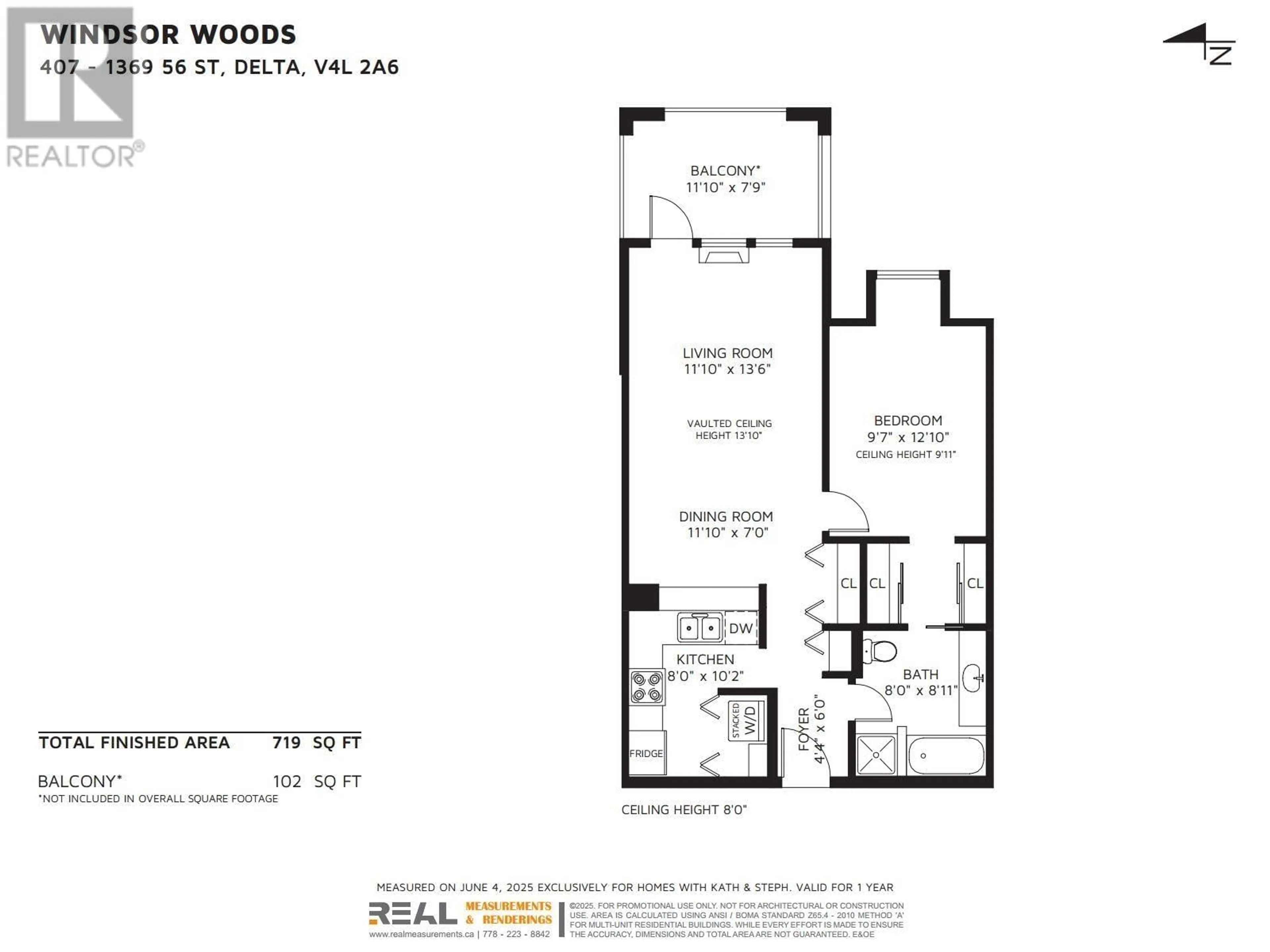 Floor plan for 407 - 1369 56 STREET, Delta British Columbia V4L2A6