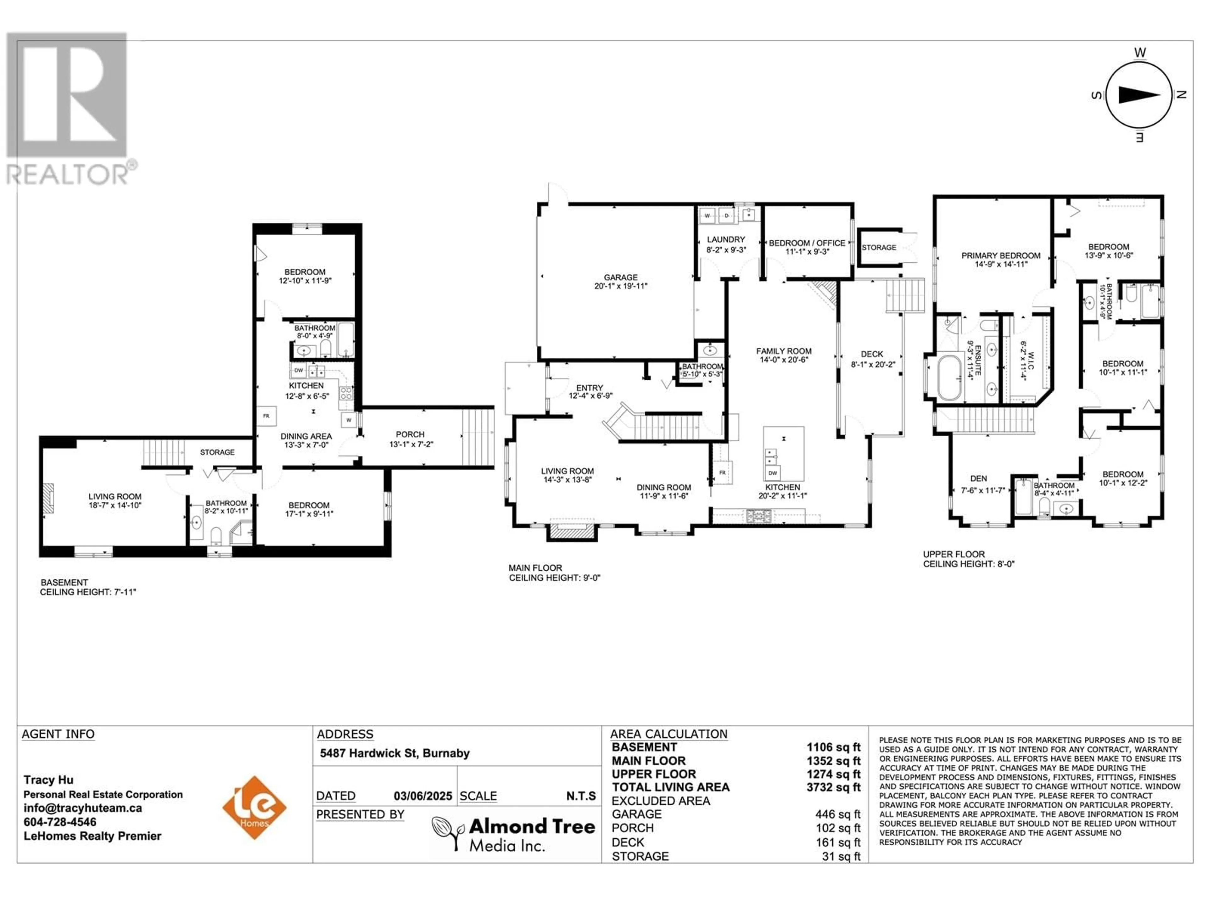 Floor plan for 5487 HARDWICK STREET, Burnaby British Columbia V5G1R2