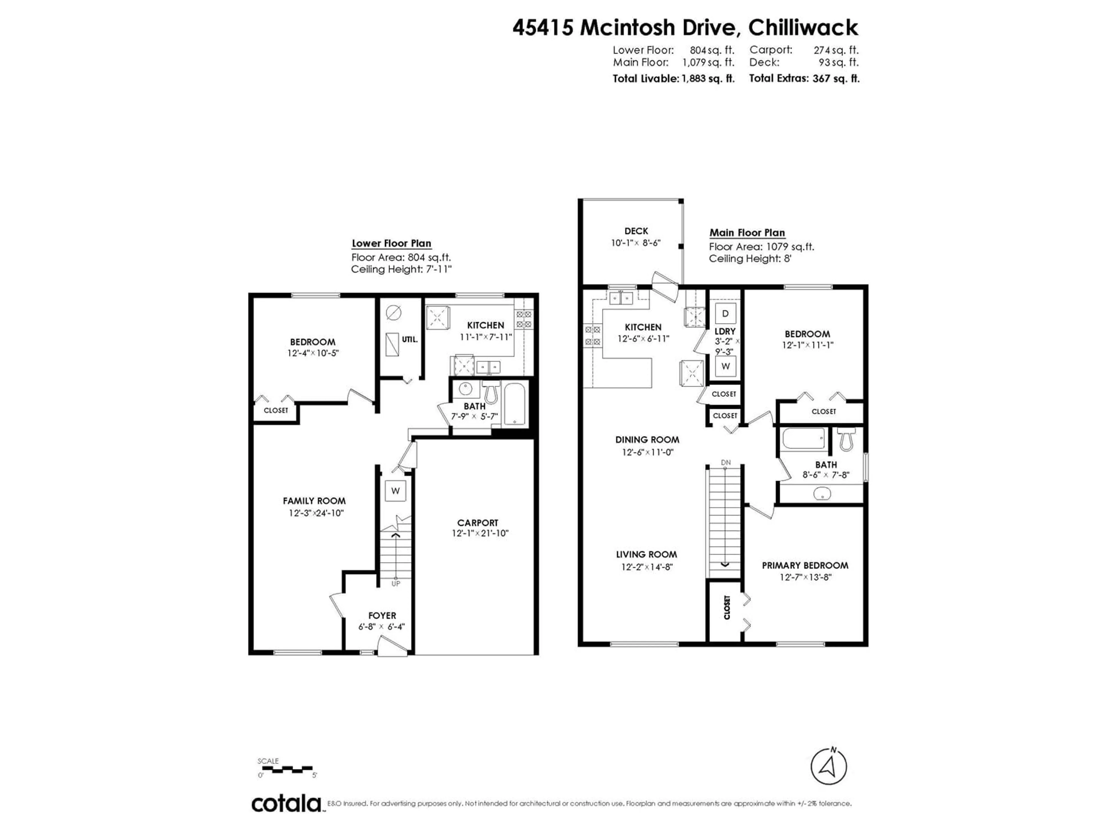 Floor plan for 45415 MCINTOSH DRIVE, Chilliwack British Columbia V2P6V4