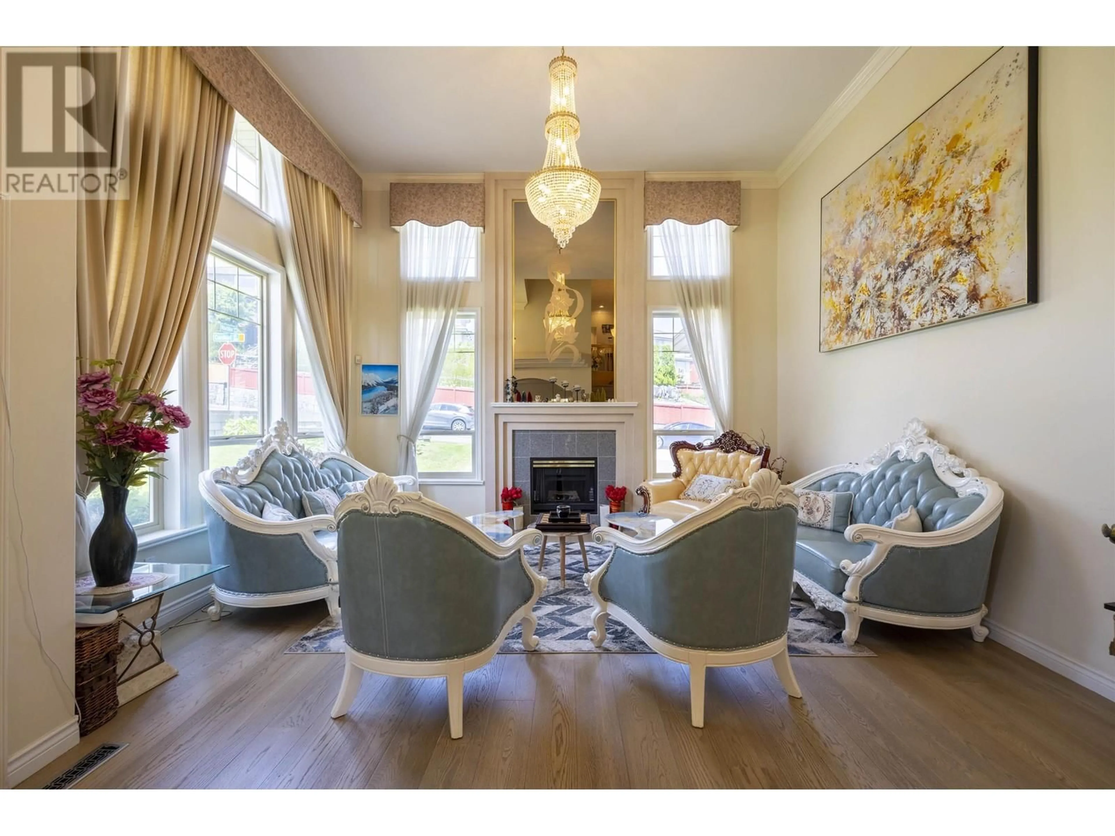 Living room with furniture, wood/laminate floor for 3080 CARDINAL COURT, Coquitlam British Columbia V3E3C4