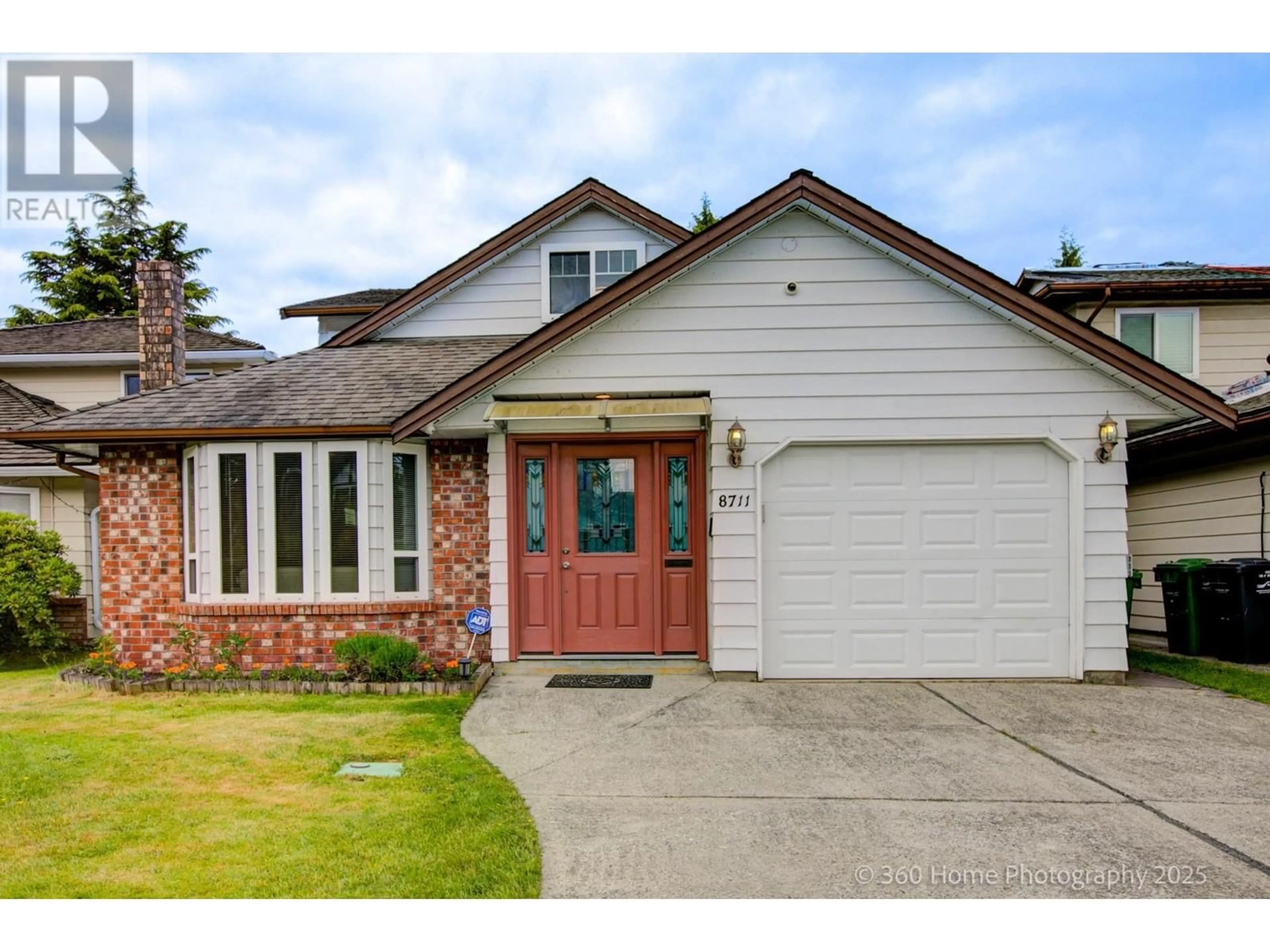 Home with brick exterior material, street for 8711 DELAWARE ROAD, Richmond British Columbia V7C4X6