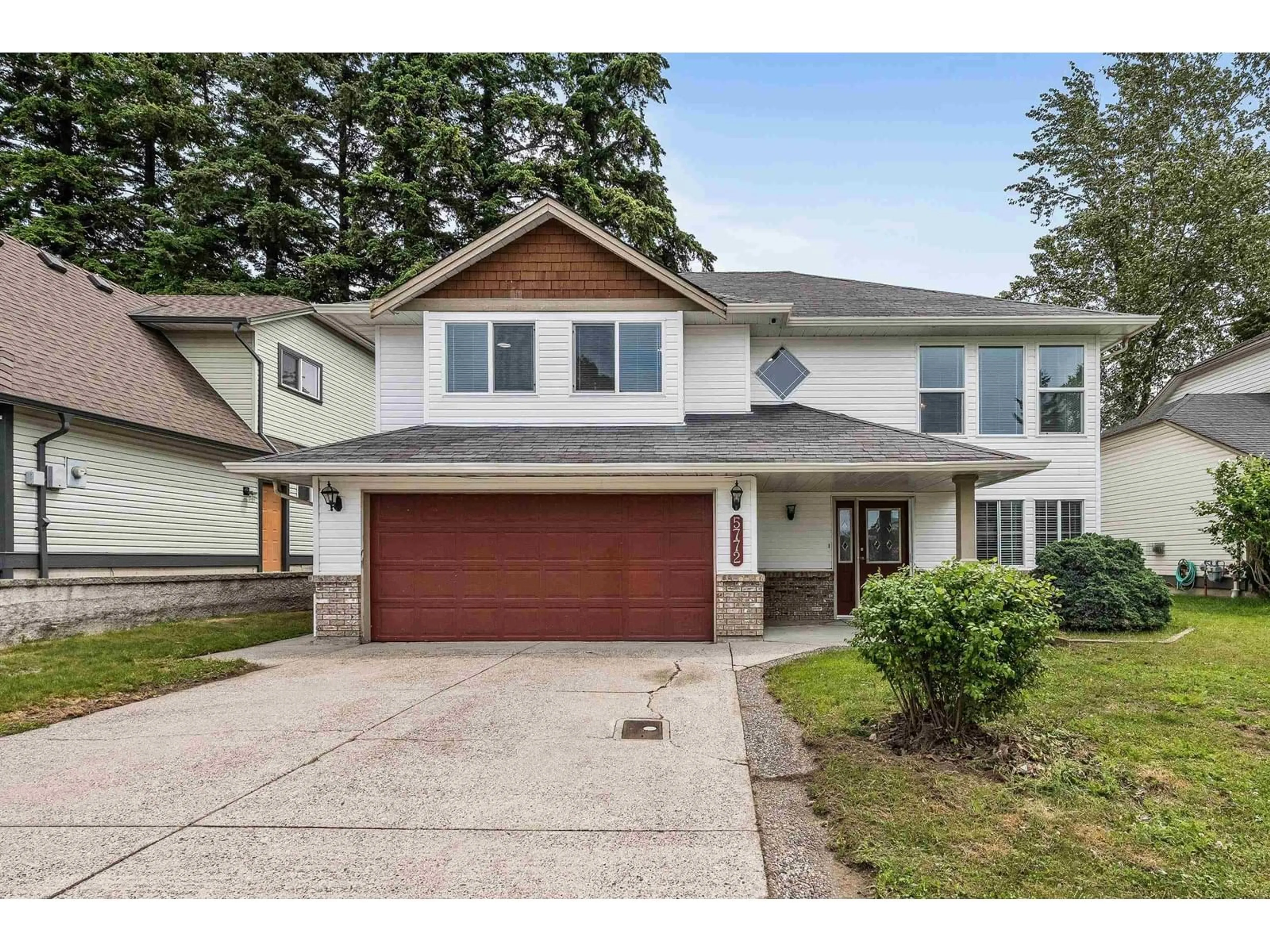 Home with vinyl exterior material, street for 5772 JANIS STREET, Chilliwack British Columbia V2R3H6