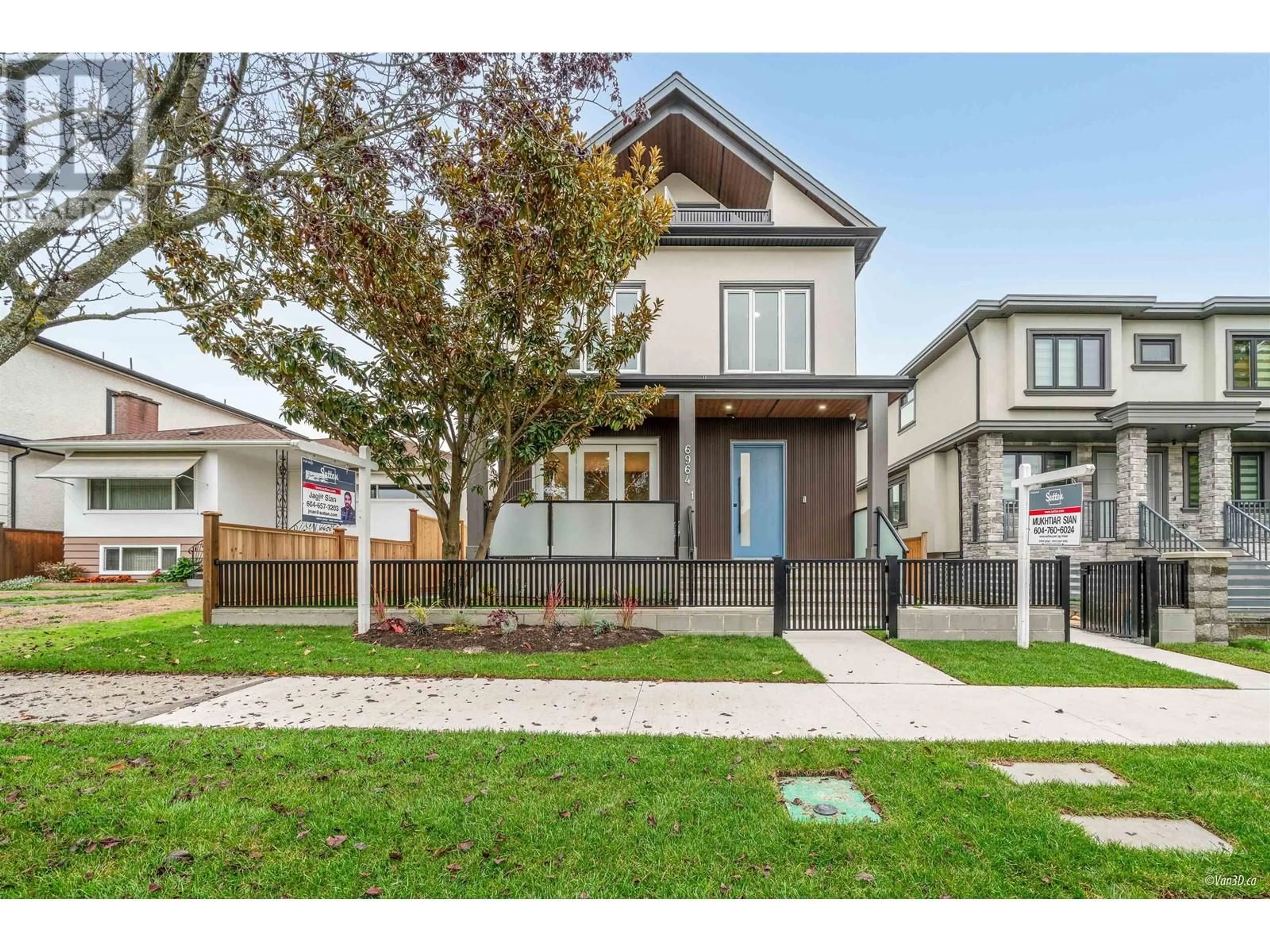 Home with vinyl exterior material, street for 1 - 6964 INVERNESS STREET, Vancouver British Columbia V5X4G5