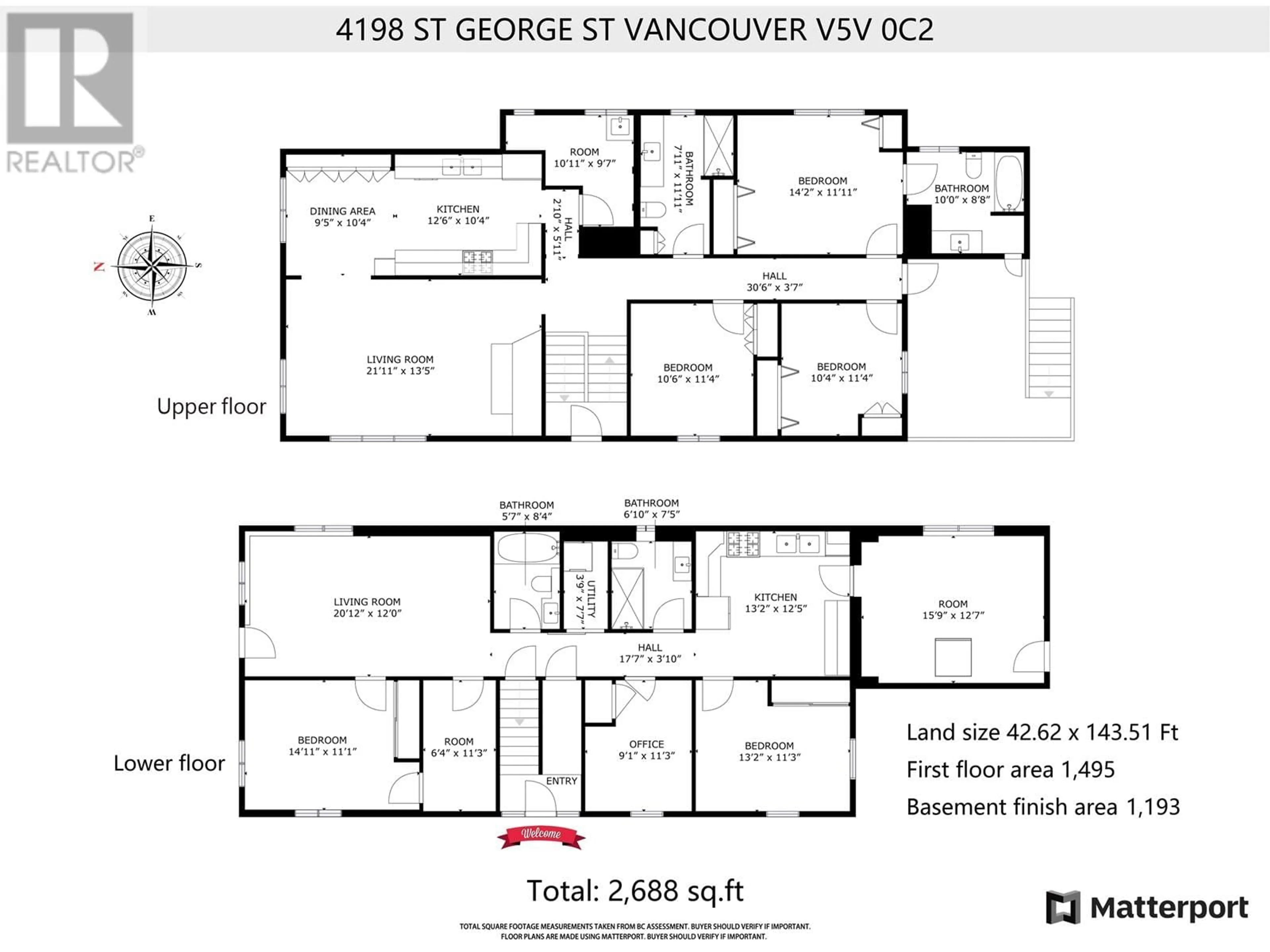 Floor plan for 4198 ST. GEORGE STREET, Vancouver British Columbia V5V0C2