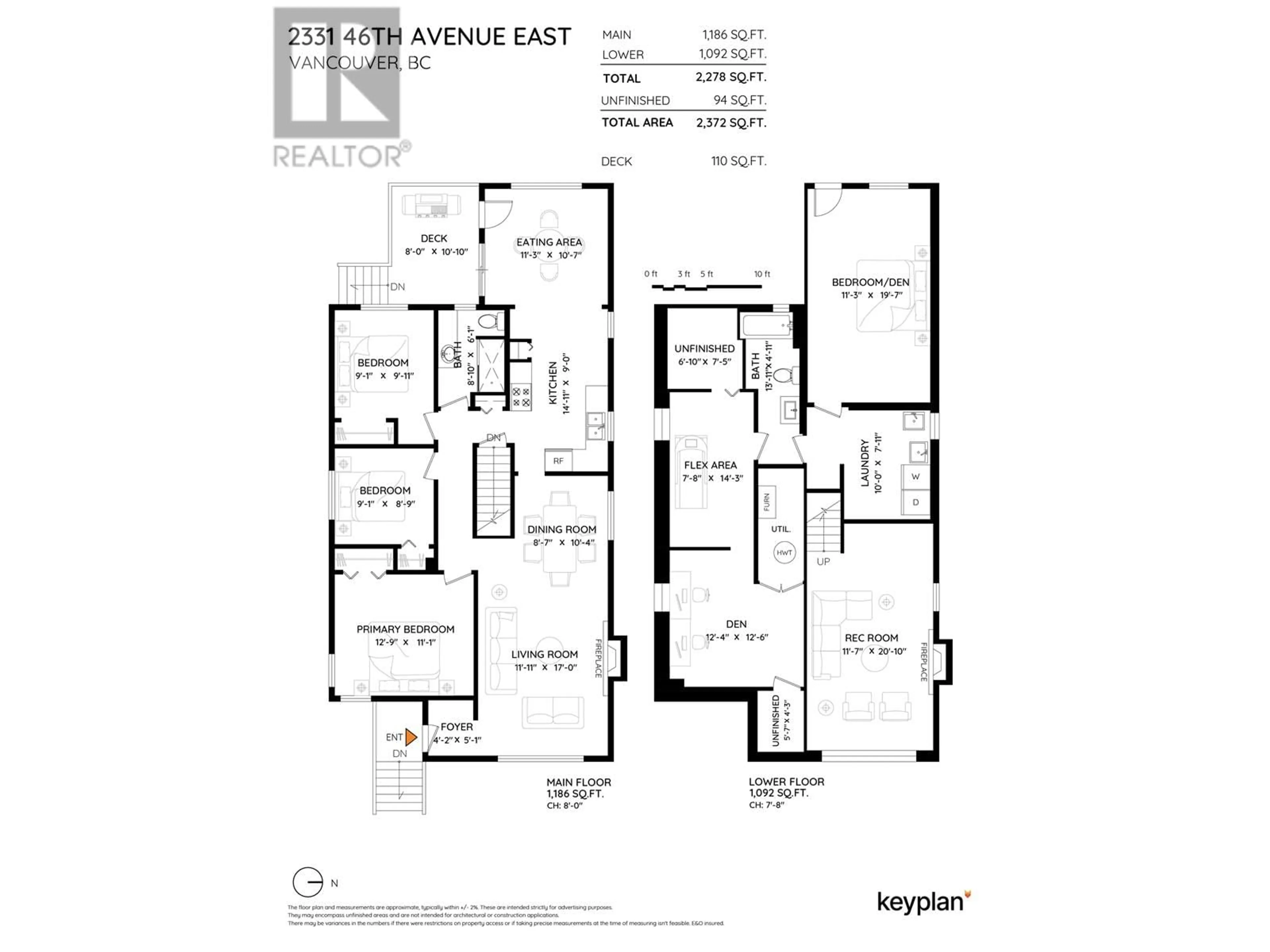 Floor plan for 2331 46TH AVENUE, Vancouver British Columbia V5S1A1