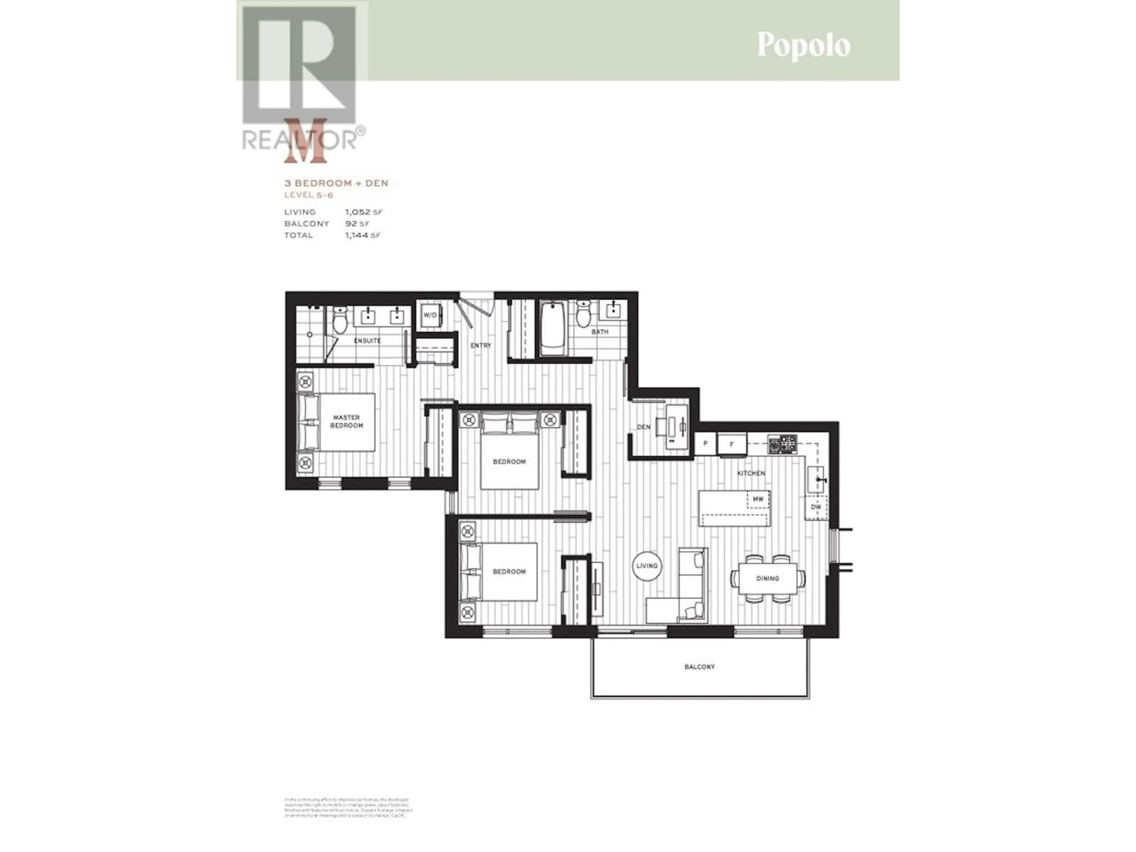Floor plan for 602 - 2235 BROADWAY, Vancouver British Columbia V5N0J5