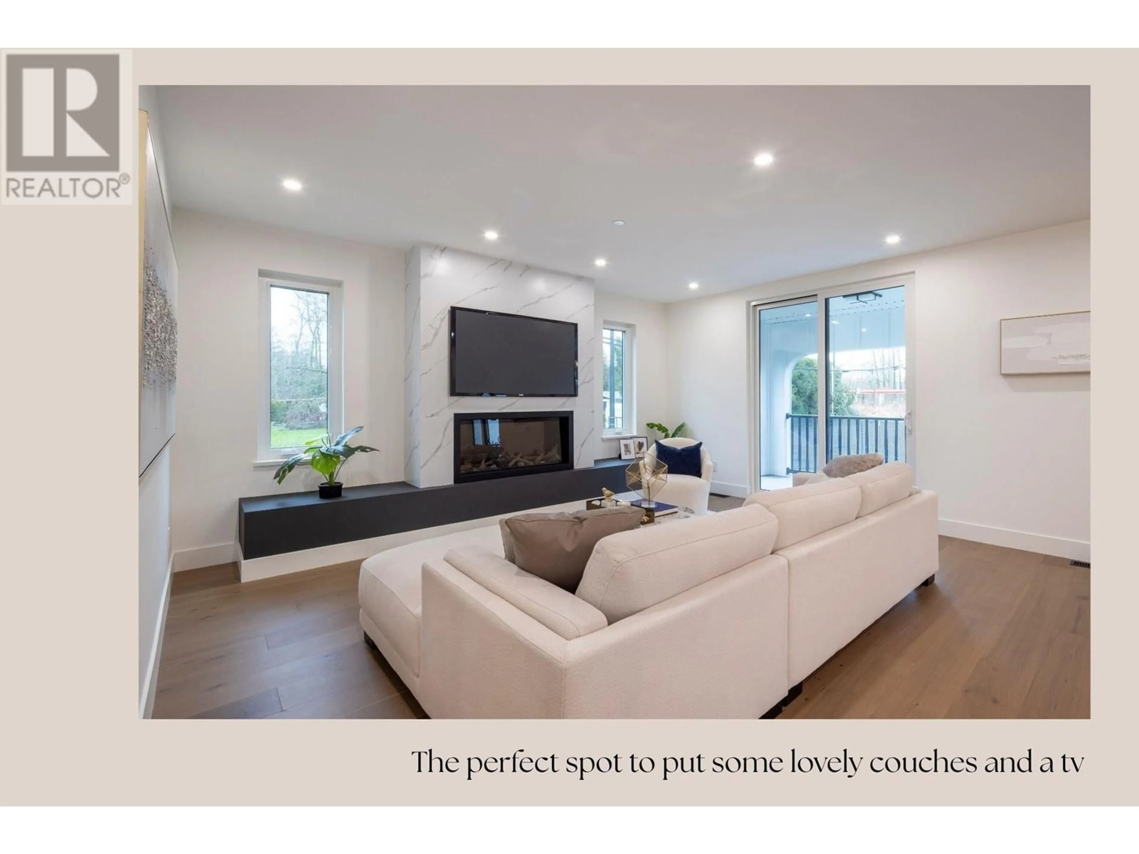 Living room with furniture, wood/laminate floor for 23998 120B AVENUE, Maple Ridge British Columbia V4R2T7